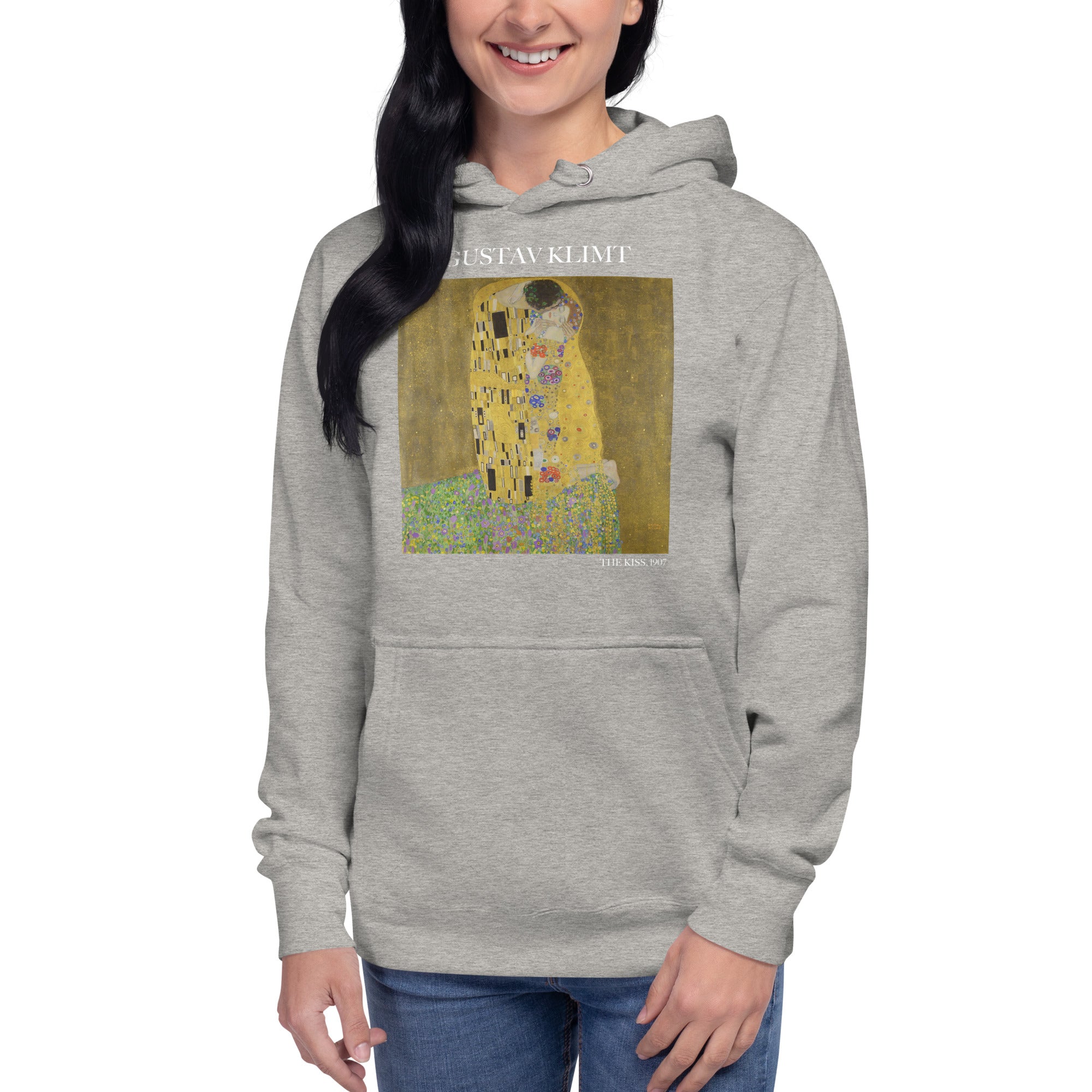 Gustav Klimt „Der Kuss“ Berühmtes Gemälde Hoodie | Unisex Premium Kunst Hoodie