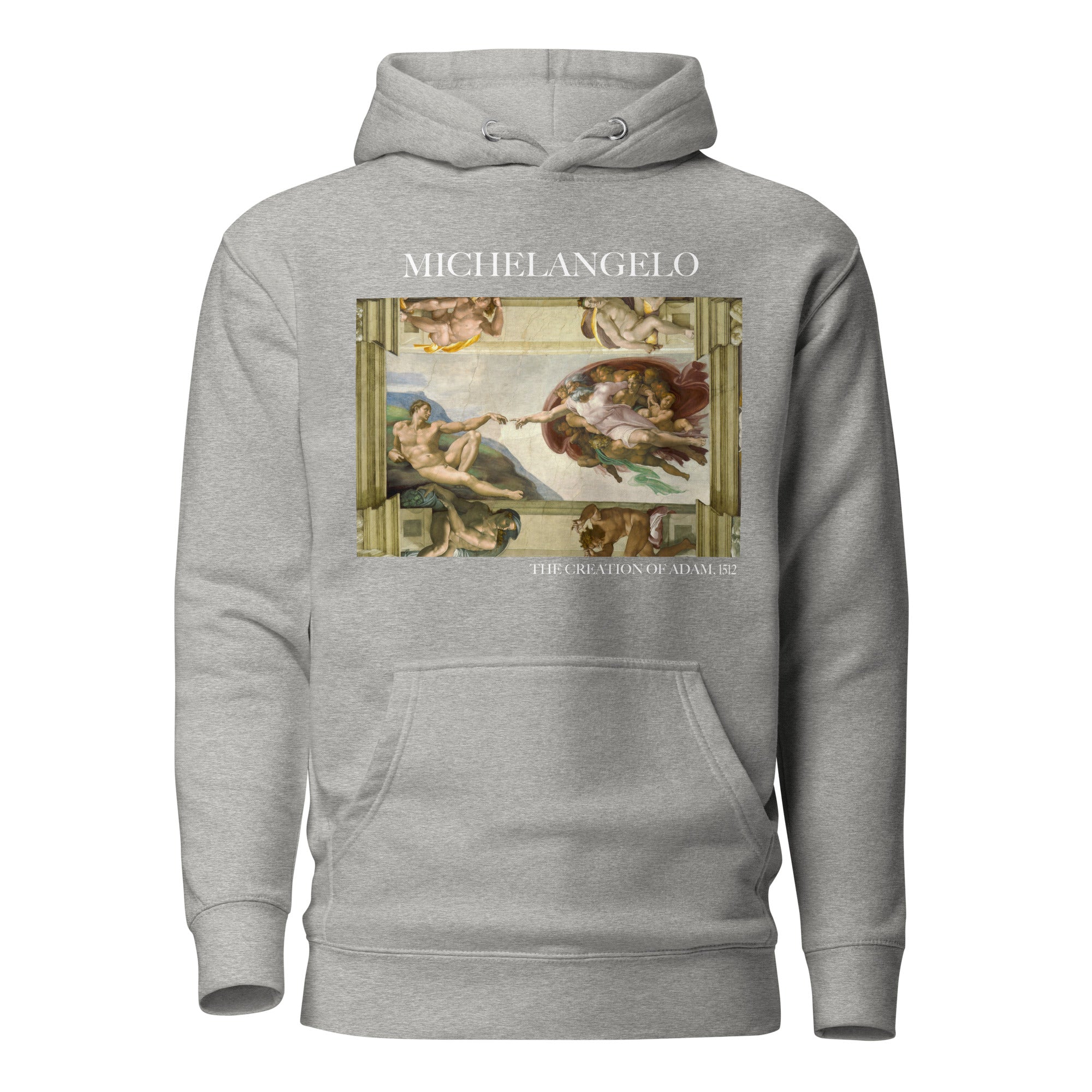 Kapuzenpullover mit berühmtem Gemälde „Die Erschaffung Adams“ von Michelangelo | Unisex-Kapuzenpullover mit Premium-Kunstmotiv