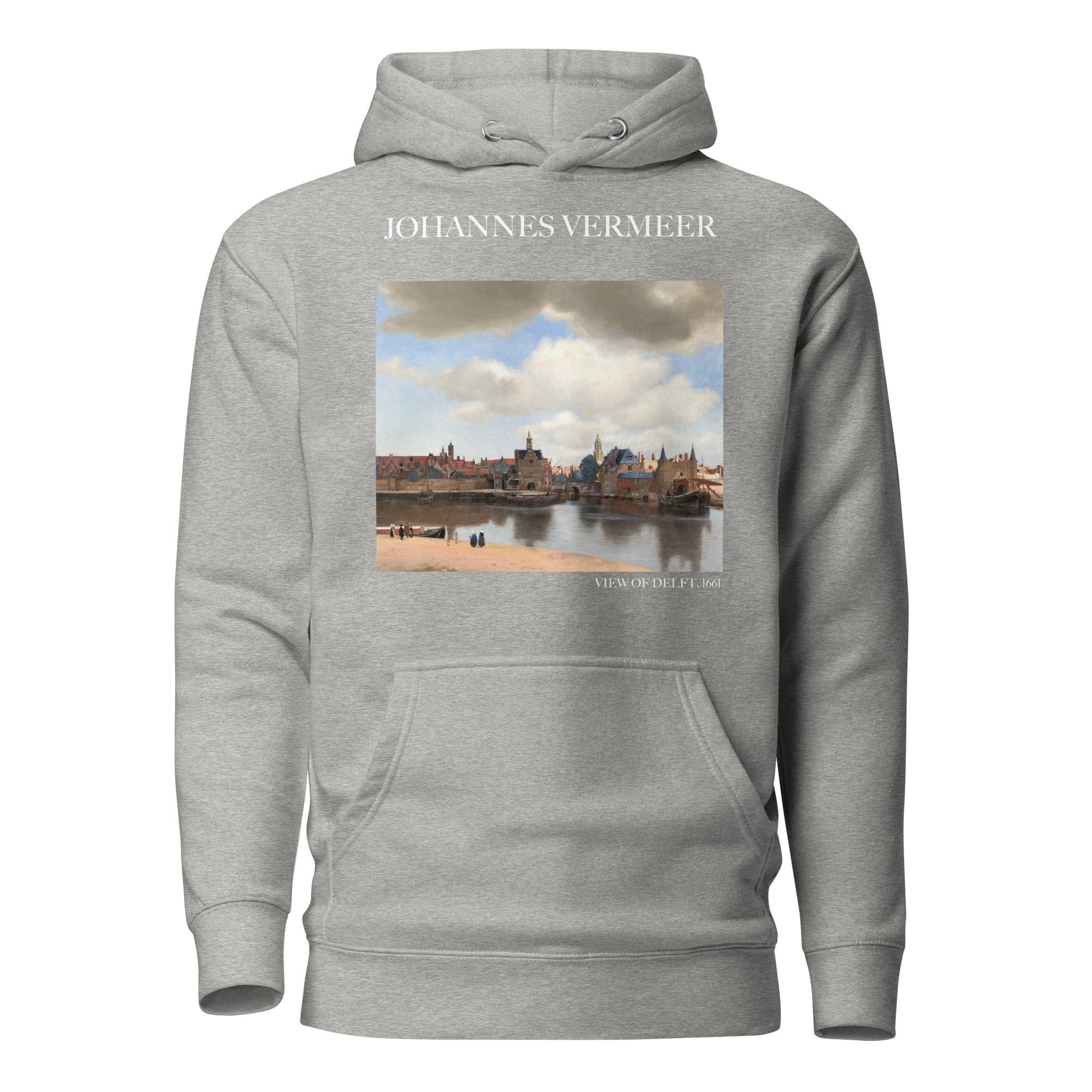 Johannes Vermeer 'Blick auf Delft' Berühmtes Gemälde Hoodie | Unisex Premium Kunst Hoodie