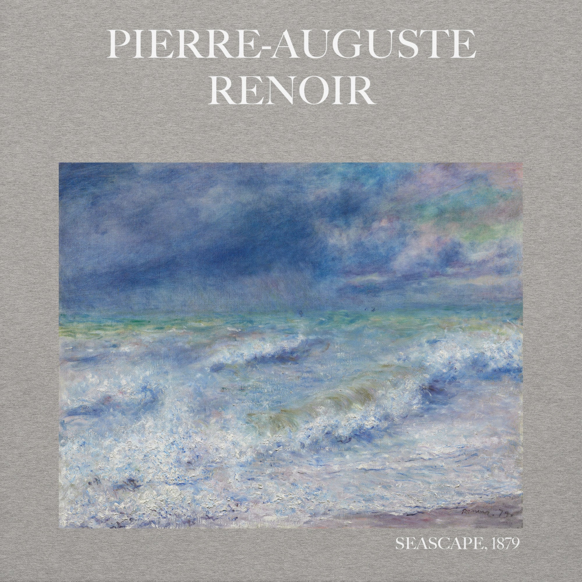 Pierre-Auguste Renoir 'Seascape' Famous Painting Hoodie | Unisex Premium Art Hoodie