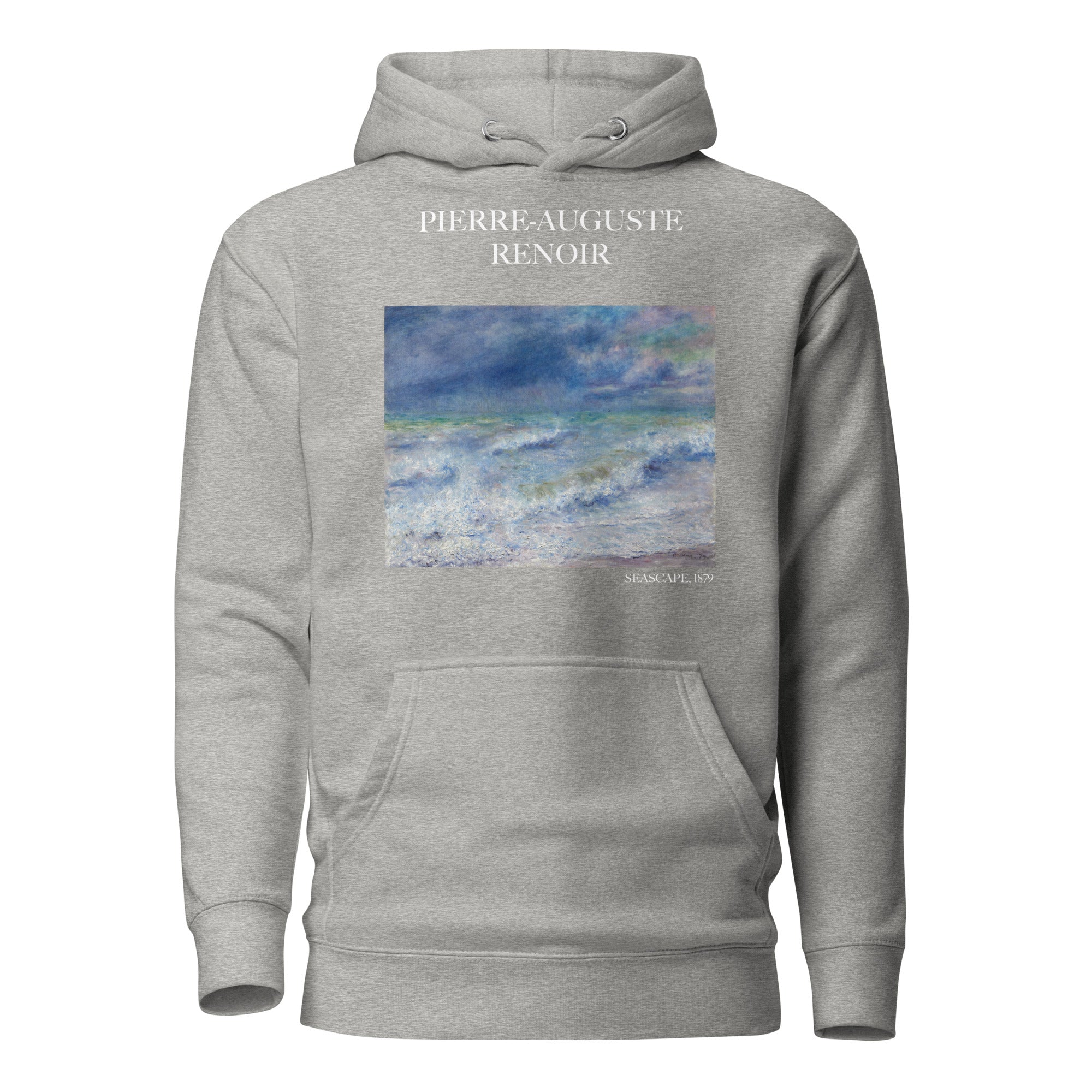 Kapuzenpullover mit berühmtem Gemälde „Meereslandschaft“ von Pierre-Auguste Renoir | Unisex-Kapuzenpullover mit Premium-Kunstmotiv