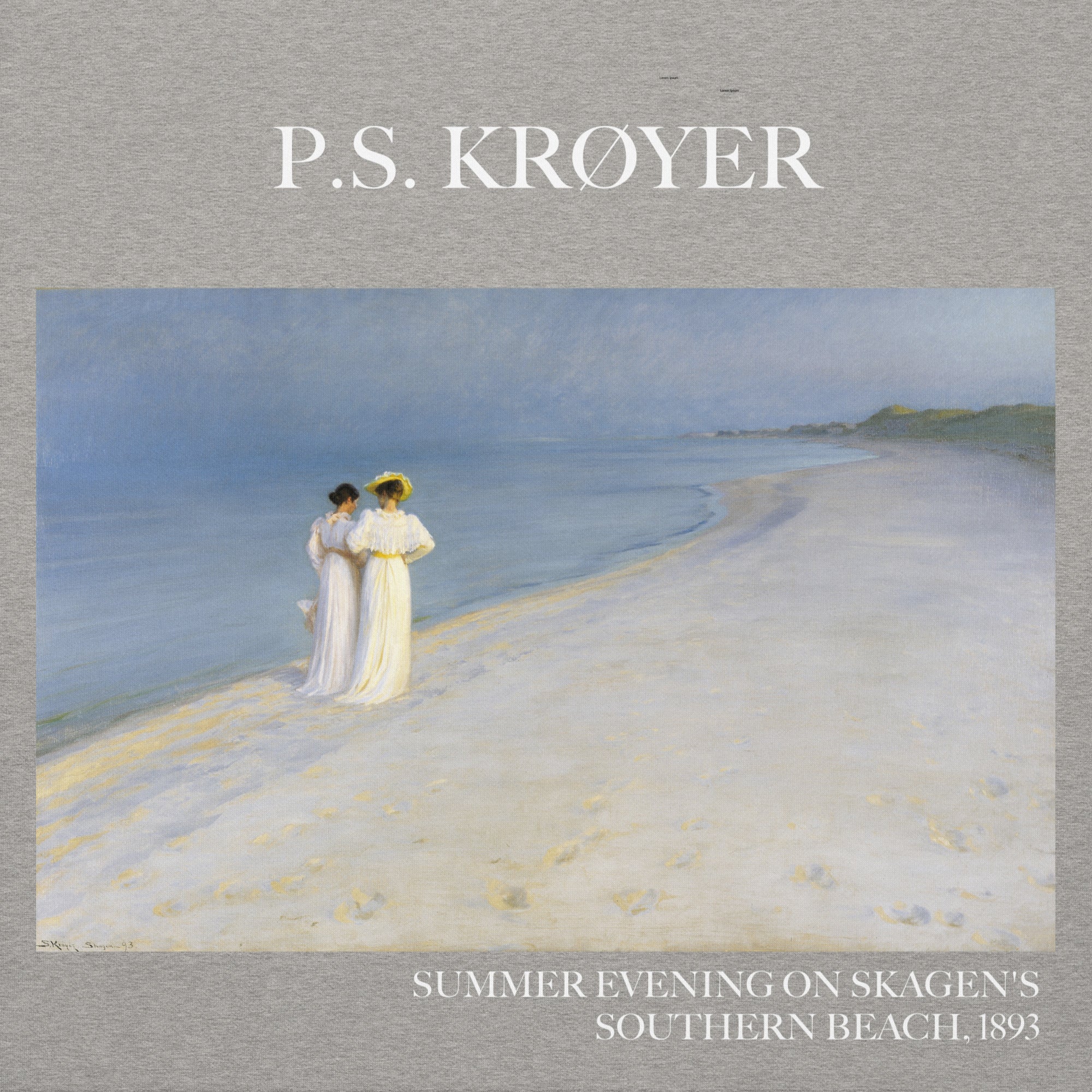 PS Krøyer „Sommerabend am Südstrand von Skagen“ – Kapuzenpullover mit berühmtem Gemälde | Unisex-Premium-Kunst-Kapuzenpullover