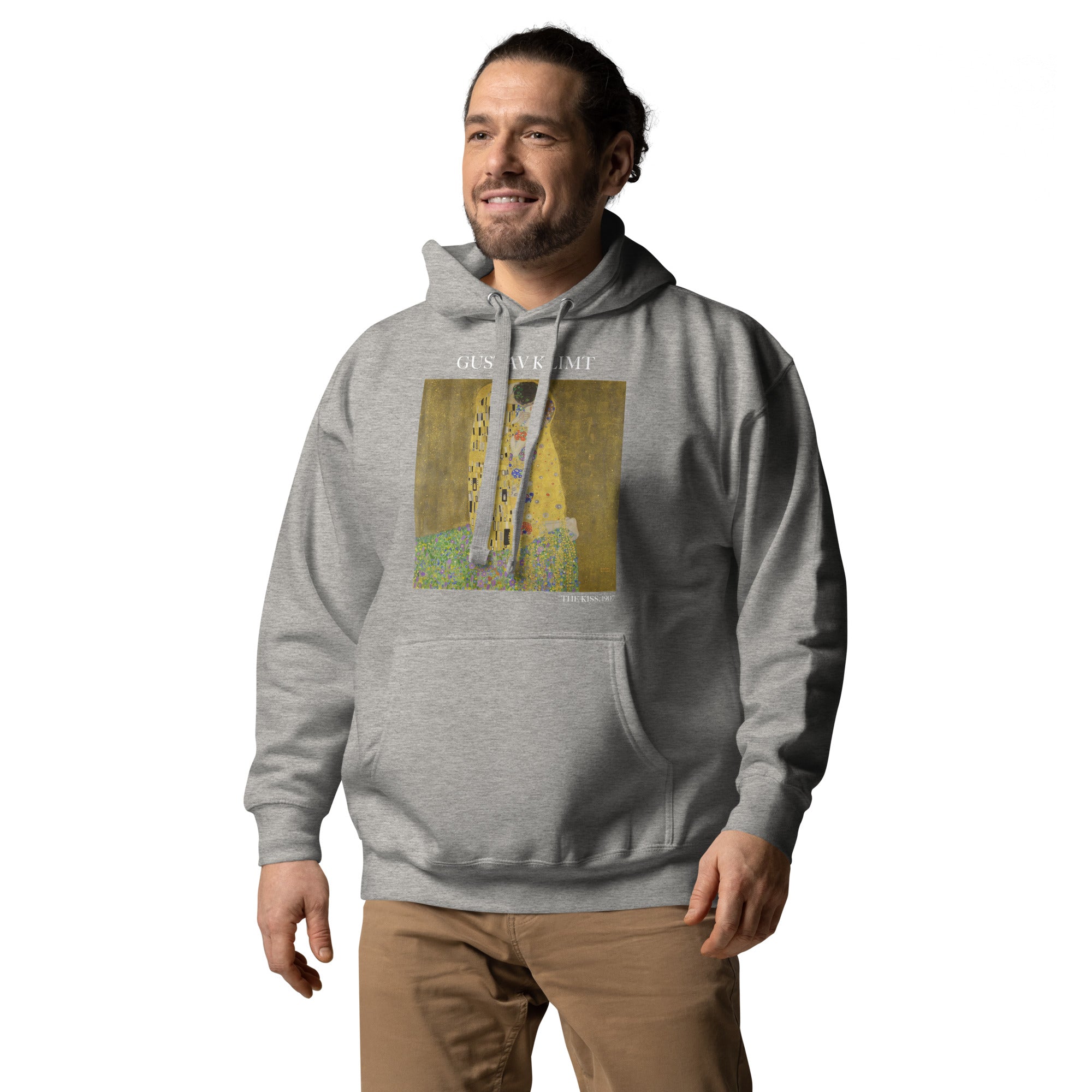 Gustav Klimt „Der Kuss“ Berühmtes Gemälde Hoodie | Unisex Premium Kunst Hoodie