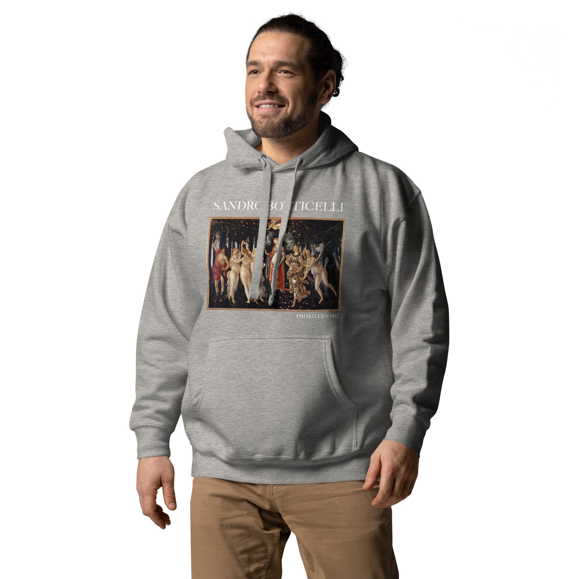 Kapuzenpullover mit berühmtem Gemälde „Primavera“ von Sandro Botticelli | Unisex-Kapuzenpullover mit Premium-Kunstmotiv