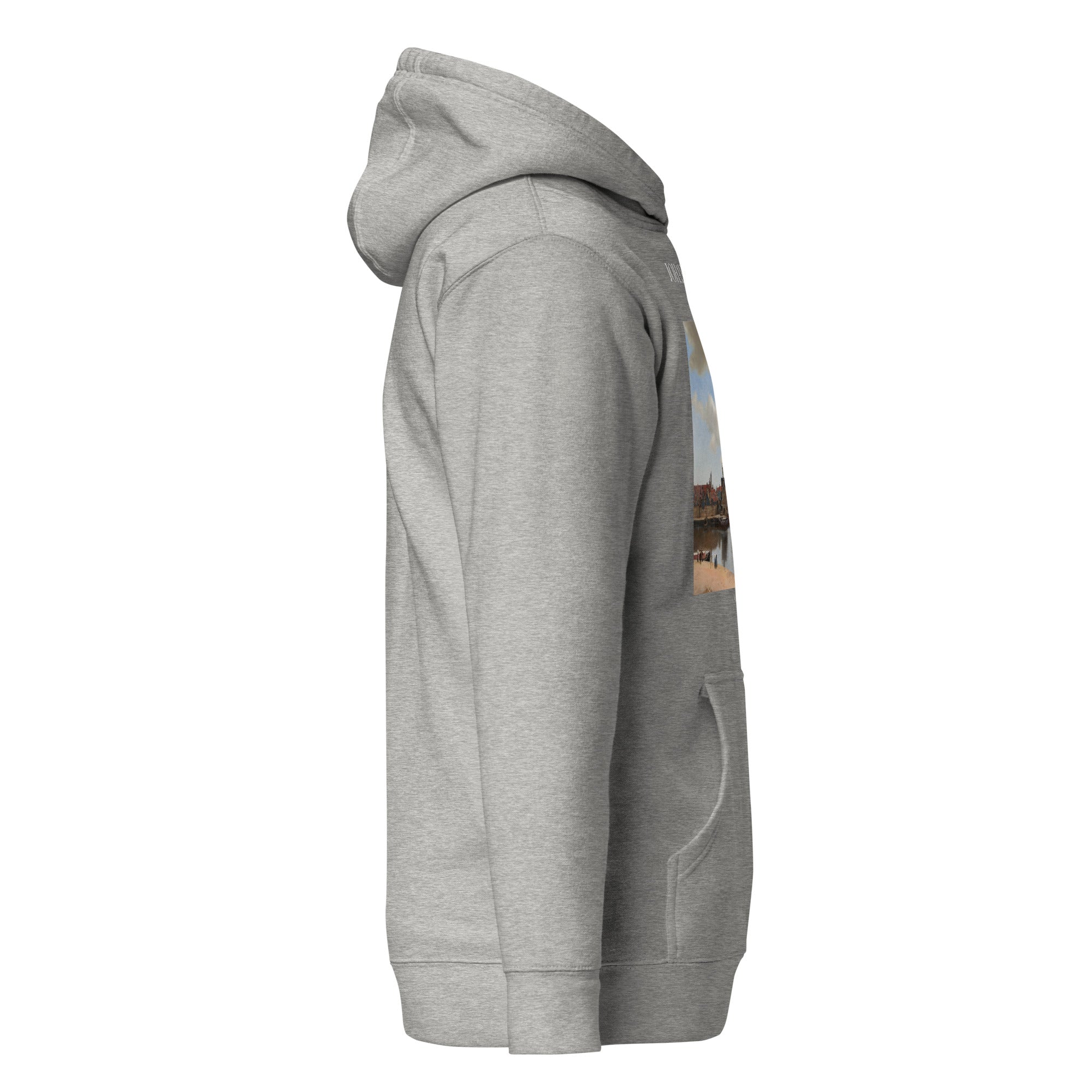 Johannes Vermeer 'Blick auf Delft' Berühmtes Gemälde Hoodie | Unisex Premium Kunst Hoodie