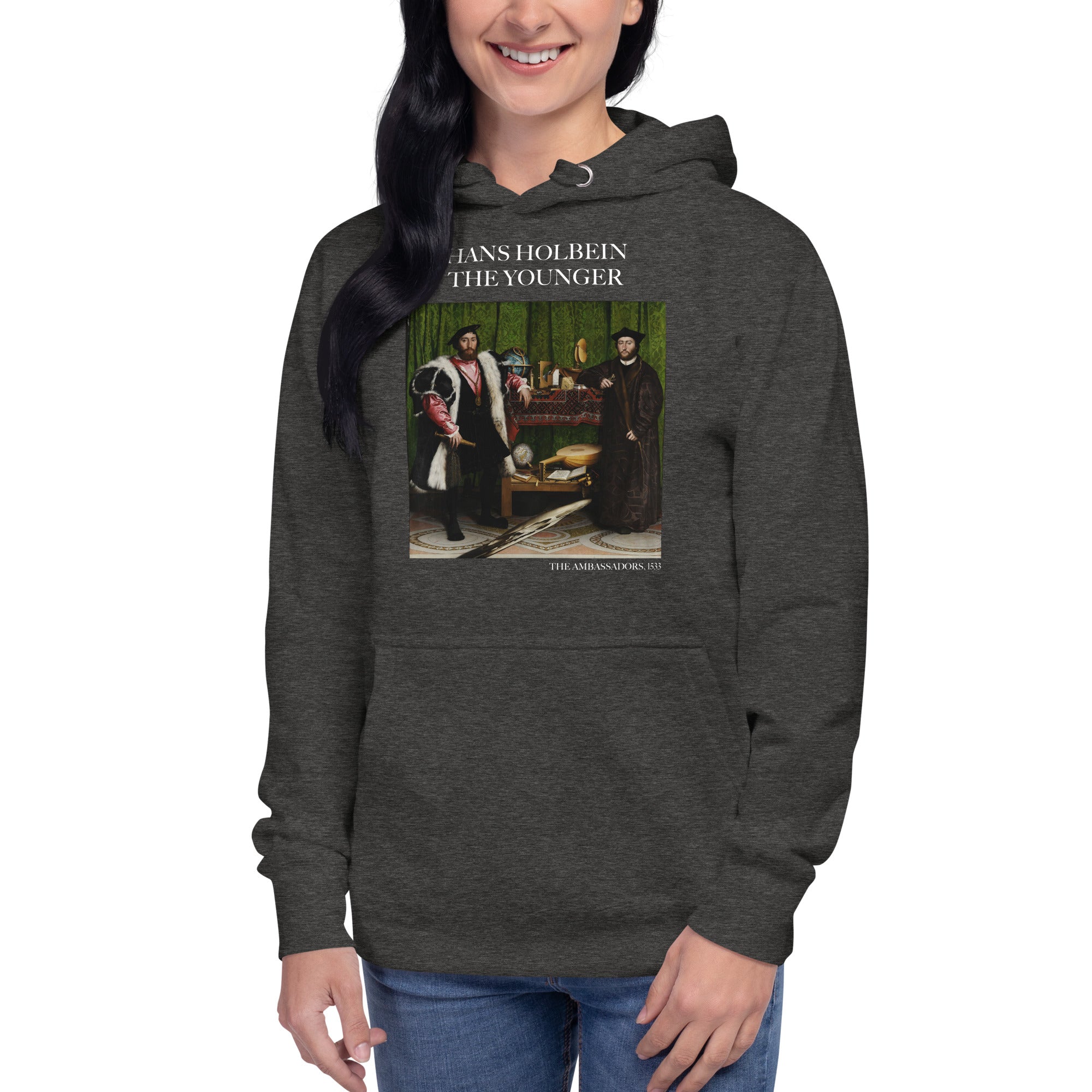 Hans Holbein the Younger 'The Ambassadors' Famous Painting Hoodie | Unisex Premium Art Hoodie