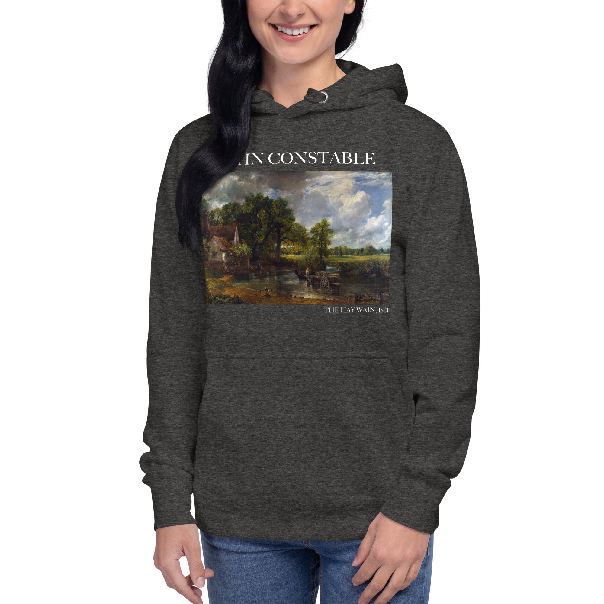 John Constable 'The Hay Wain' Famous Painting Hoodie | Unisex Premium Art Hoodie