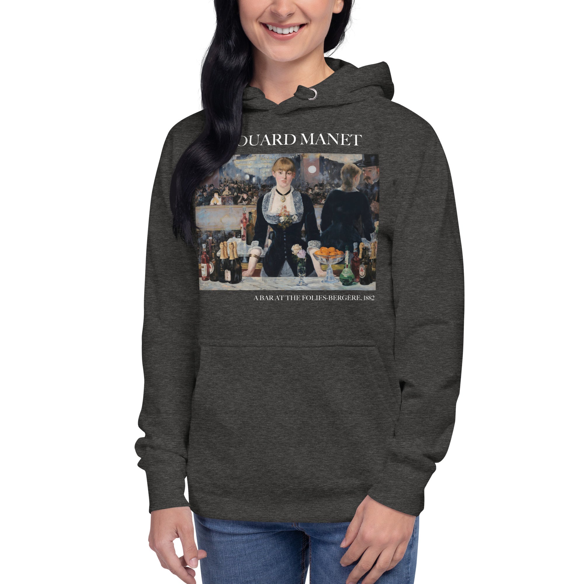 Édouard Manet 'A Bar at the Folies-Bergère' Famous Painting Hoodie | Unisex Premium Art Hoodie