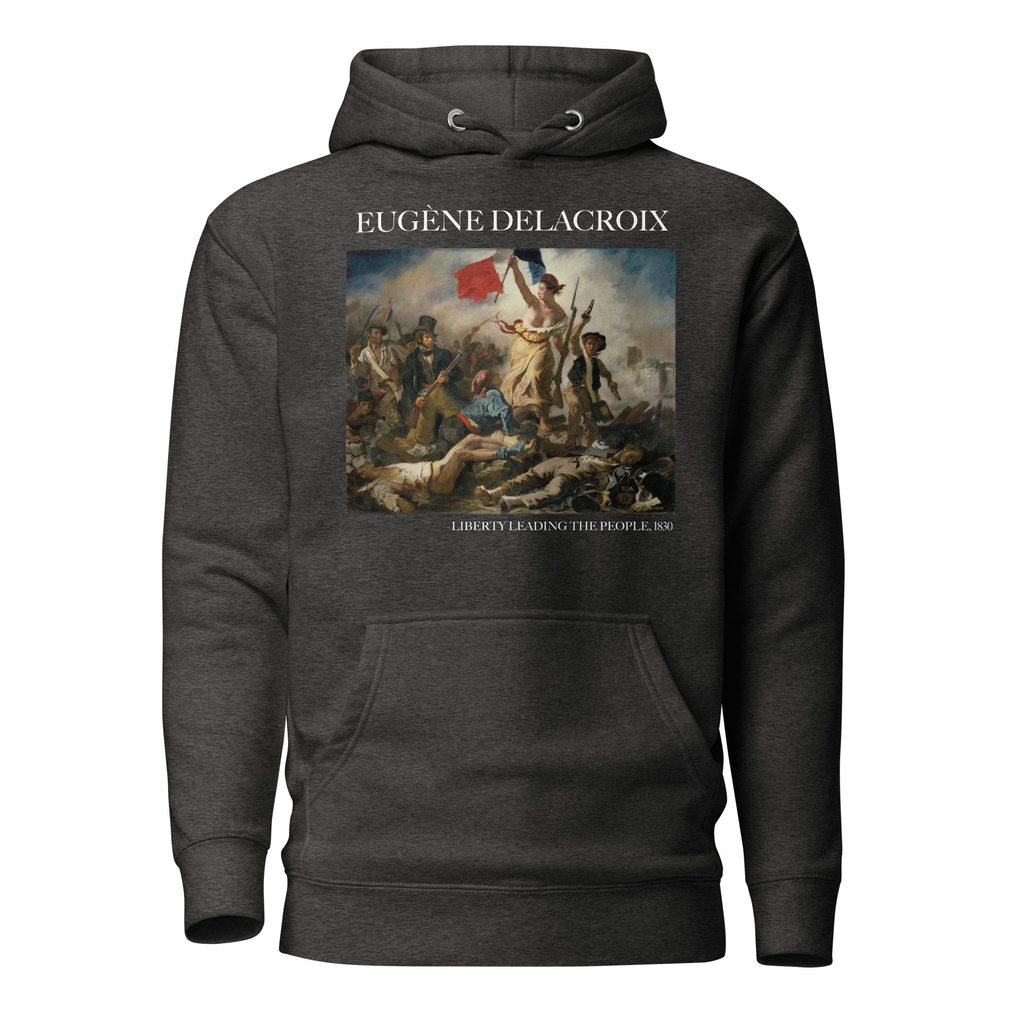 Kapuzenpullover mit berühmtem Gemälde „Die Freiheit führt das Volk“ von Eugène Delacroix | Unisex-Kunst-Kapuzenpullover