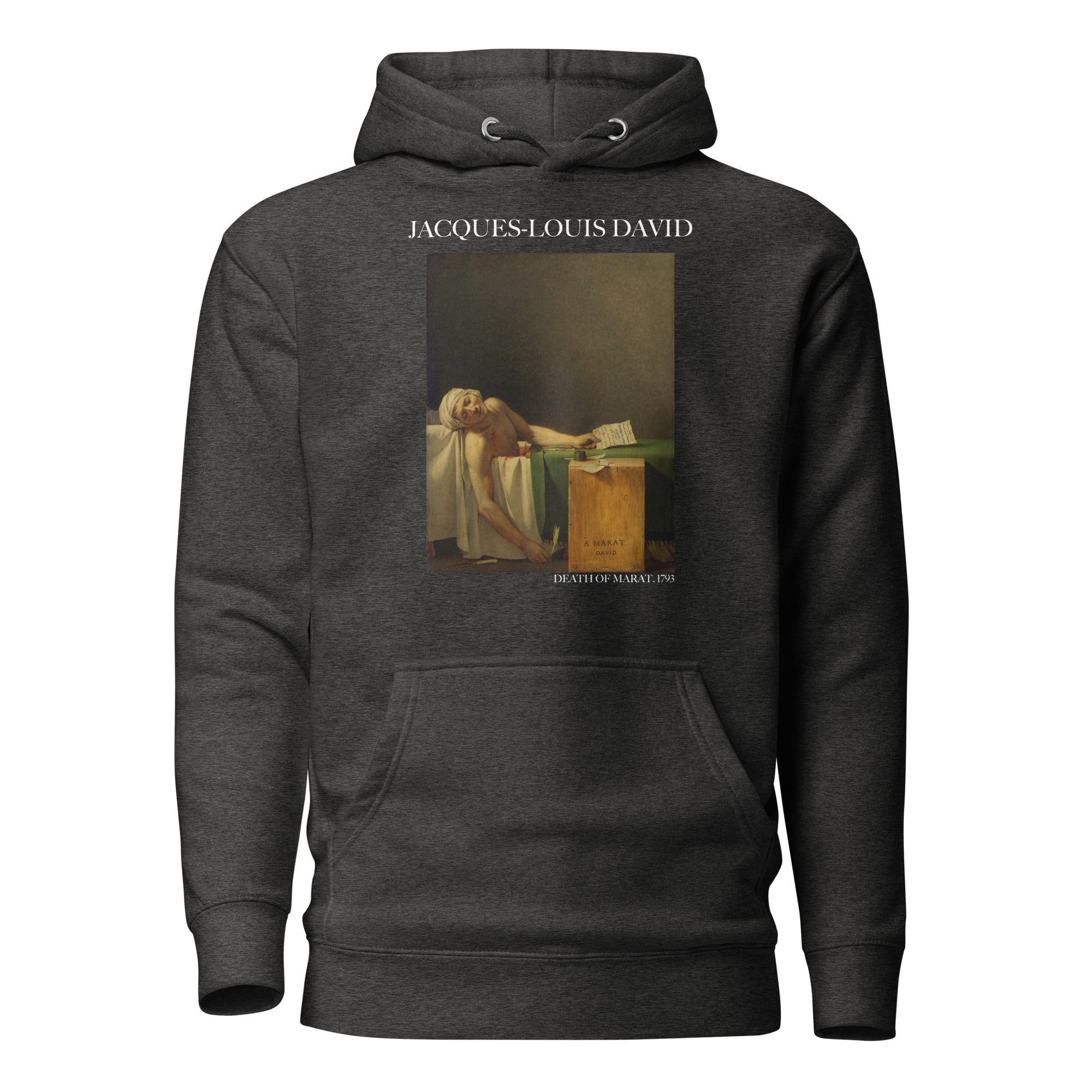 Jacques-Louis David Kapuzenpullover mit berühmtem Gemälde „Der Tod des Marat“ | Unisex Premium Kunst-Kapuzenpullover