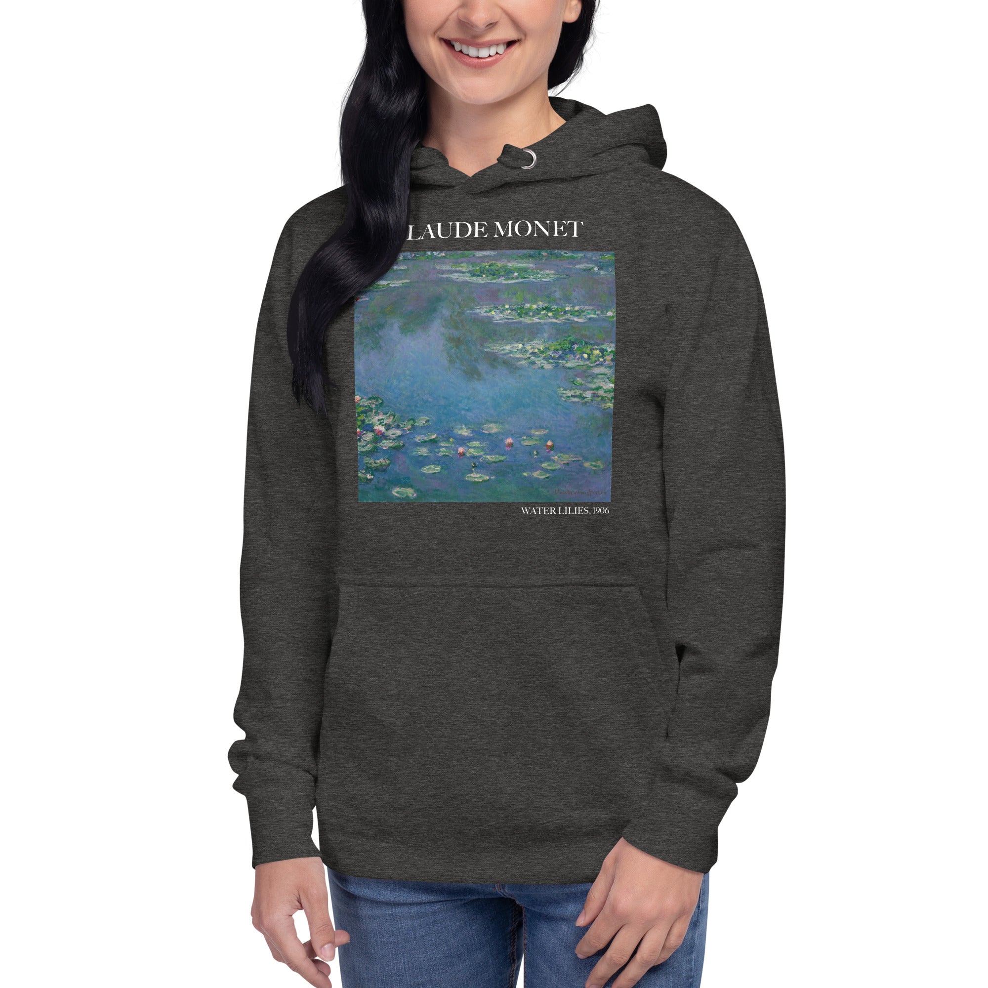 Claude Monet - Kapuzenpullover mit berühmtem Gemälde „Seerosen“ | Unisex-Kapuzenpullover mit Premium-Kunstmotiv