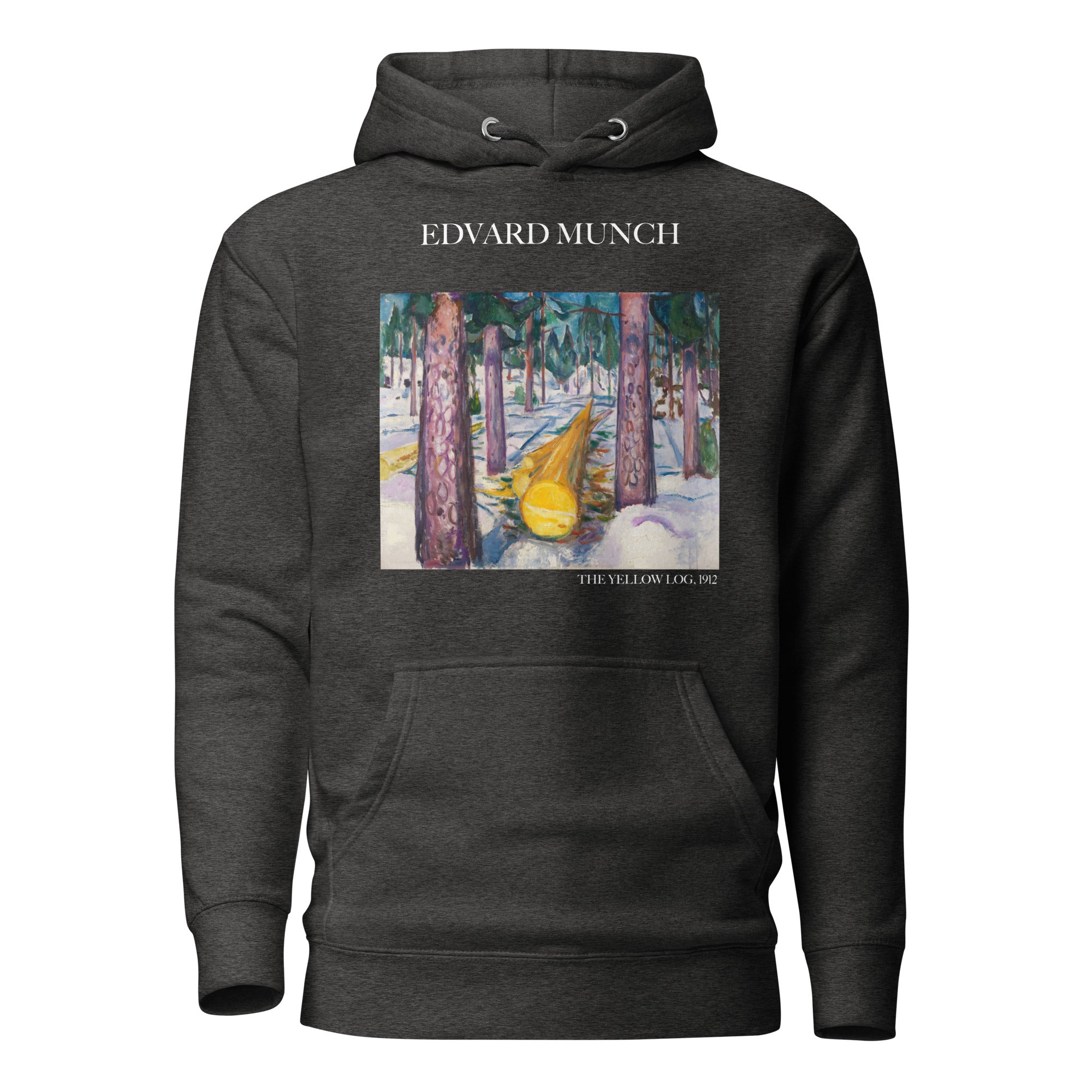 Edvard Munch „Der gelbe Baumstamm“ – Berühmtes Gemälde – Kapuzenpullover | Unisex Premium Kunst-Kapuzenpullover