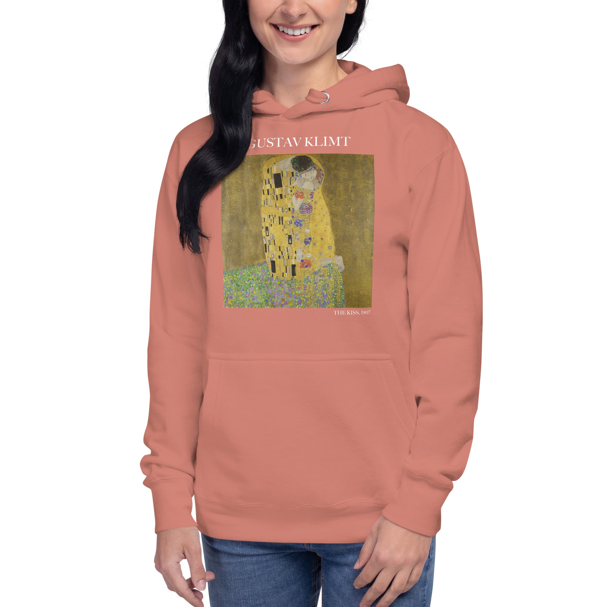 Gustav Klimt „Der Kuss“ Berühmtes Gemälde Hoodie | Unisex Premium Kunst Hoodie