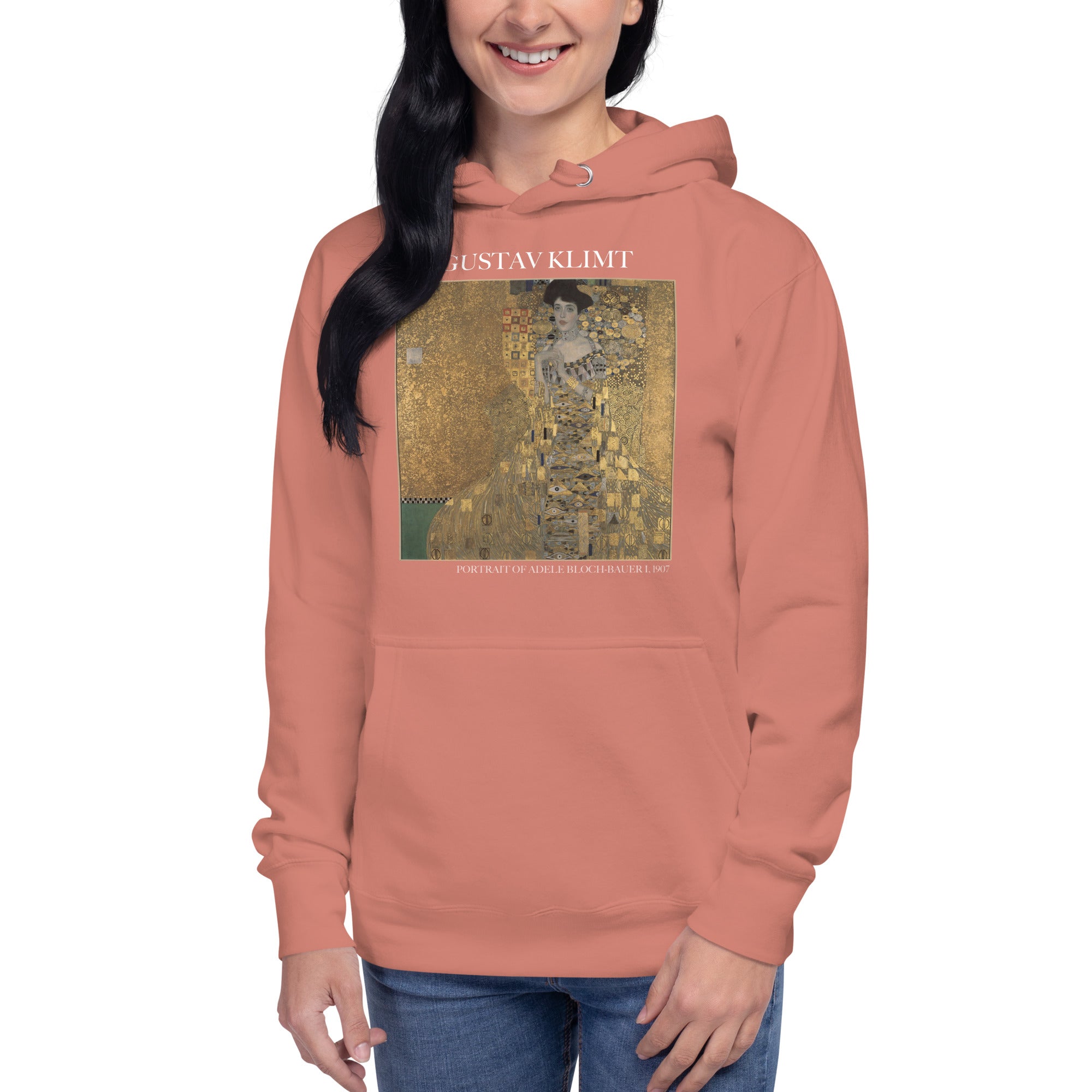 Gustav Klimt 'Portrait of Adele Bloch-Bauer I' Famous Painting Hoodie | Unisex Premium Art Hoodie