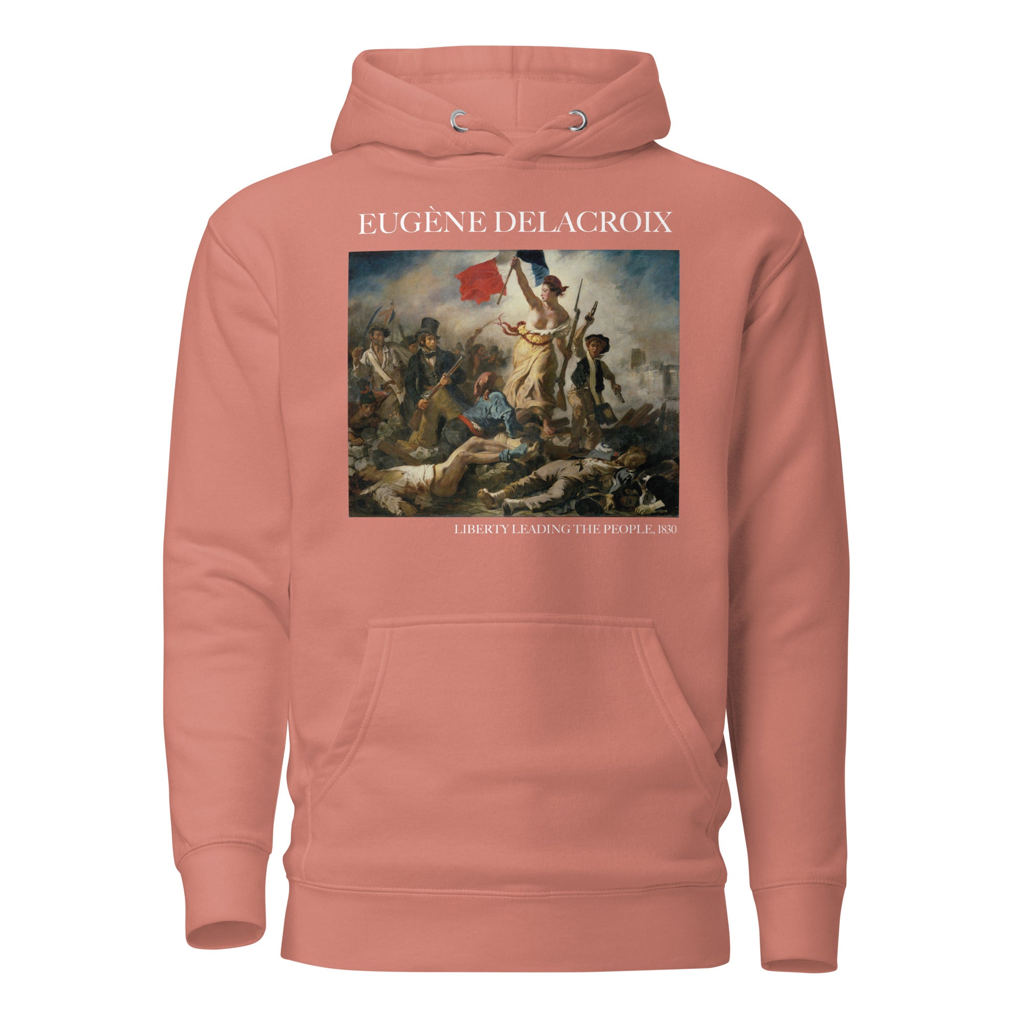 Kapuzenpullover mit berühmtem Gemälde „Die Freiheit führt das Volk“ von Eugène Delacroix | Unisex-Kunst-Kapuzenpullover