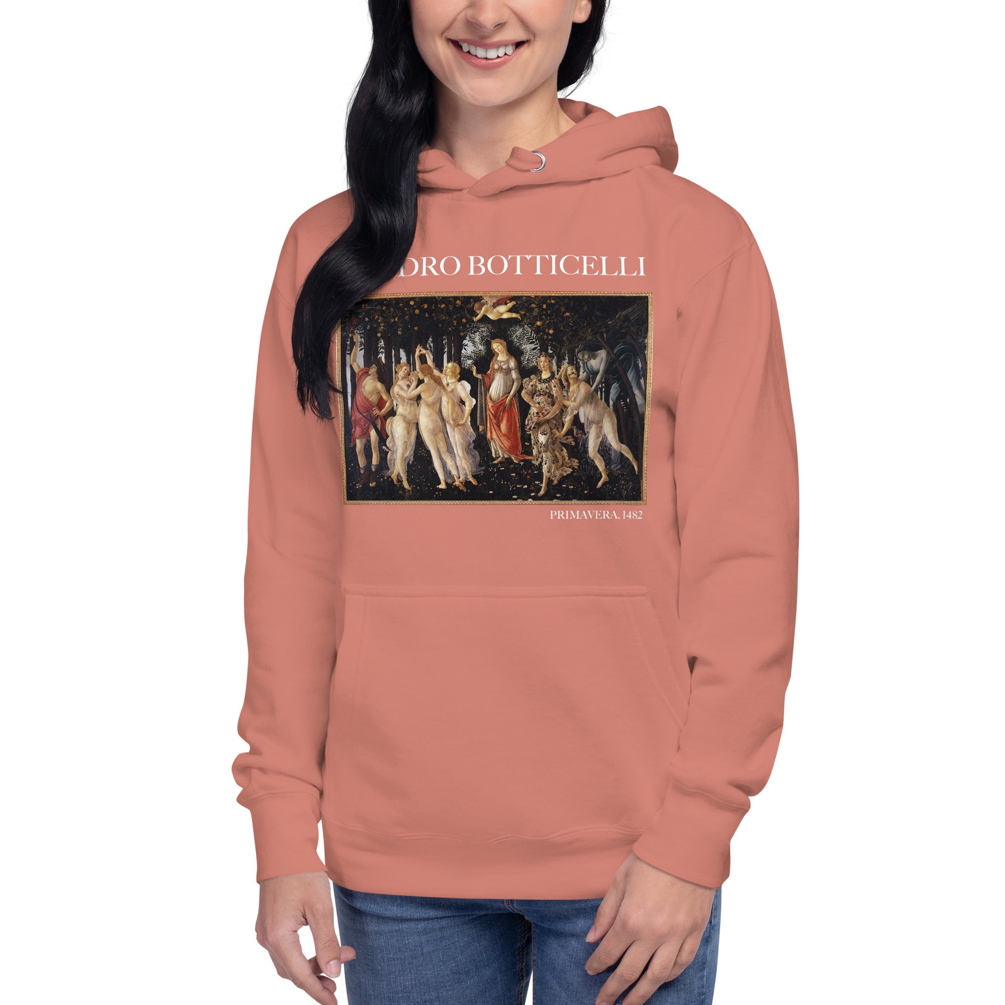 Kapuzenpullover mit berühmtem Gemälde „Primavera“ von Sandro Botticelli | Unisex-Kapuzenpullover mit Premium-Kunstmotiv