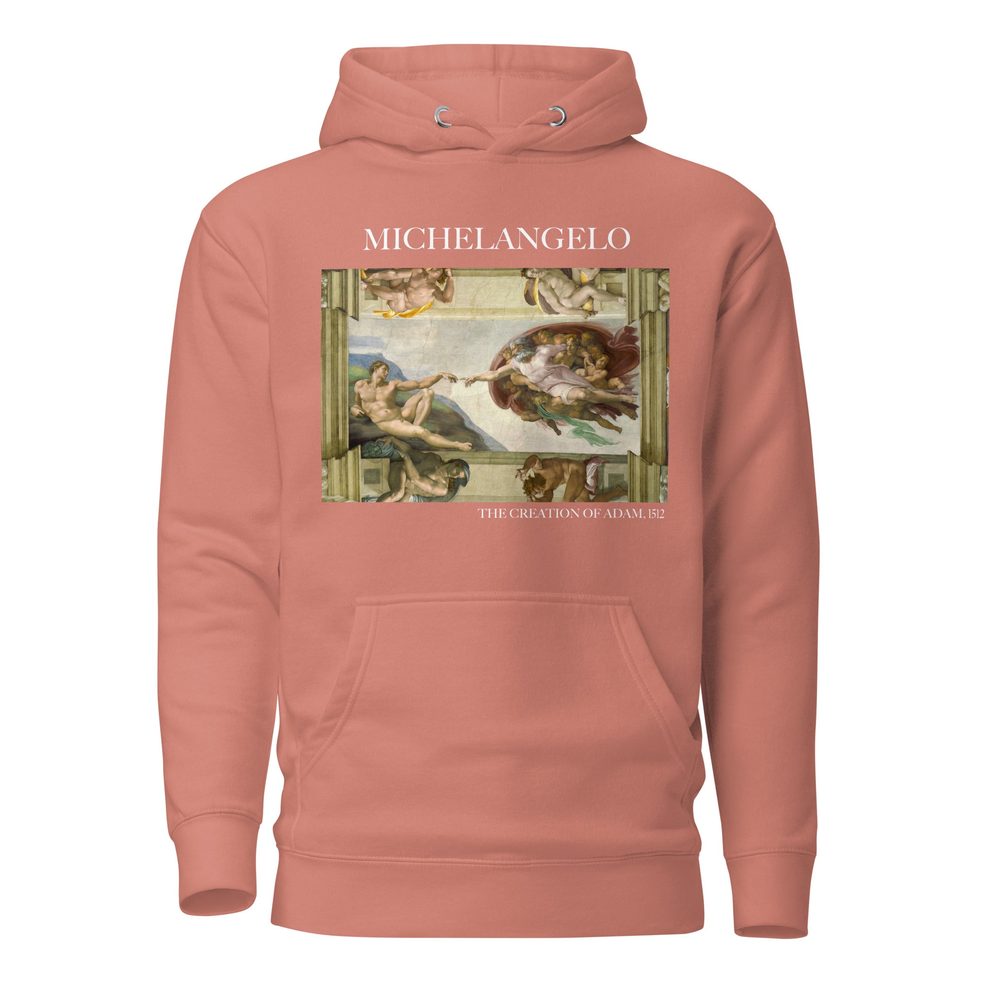 Kapuzenpullover mit berühmtem Gemälde „Die Erschaffung Adams“ von Michelangelo | Unisex-Kapuzenpullover mit Premium-Kunstmotiv