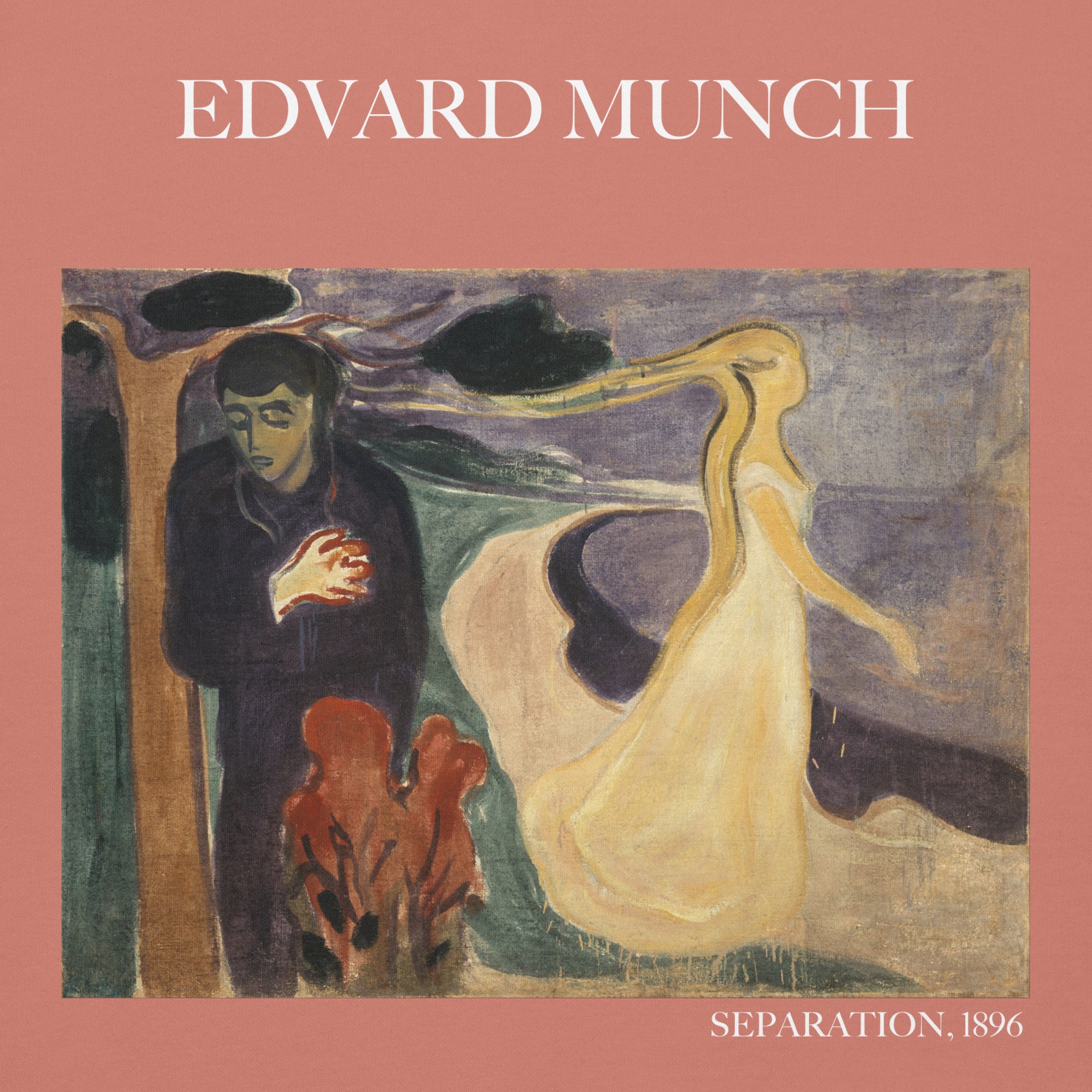 Edvard Munch 'Separation' Berühmtes Gemälde Hoodie | Unisex Premium Kunst Hoodie