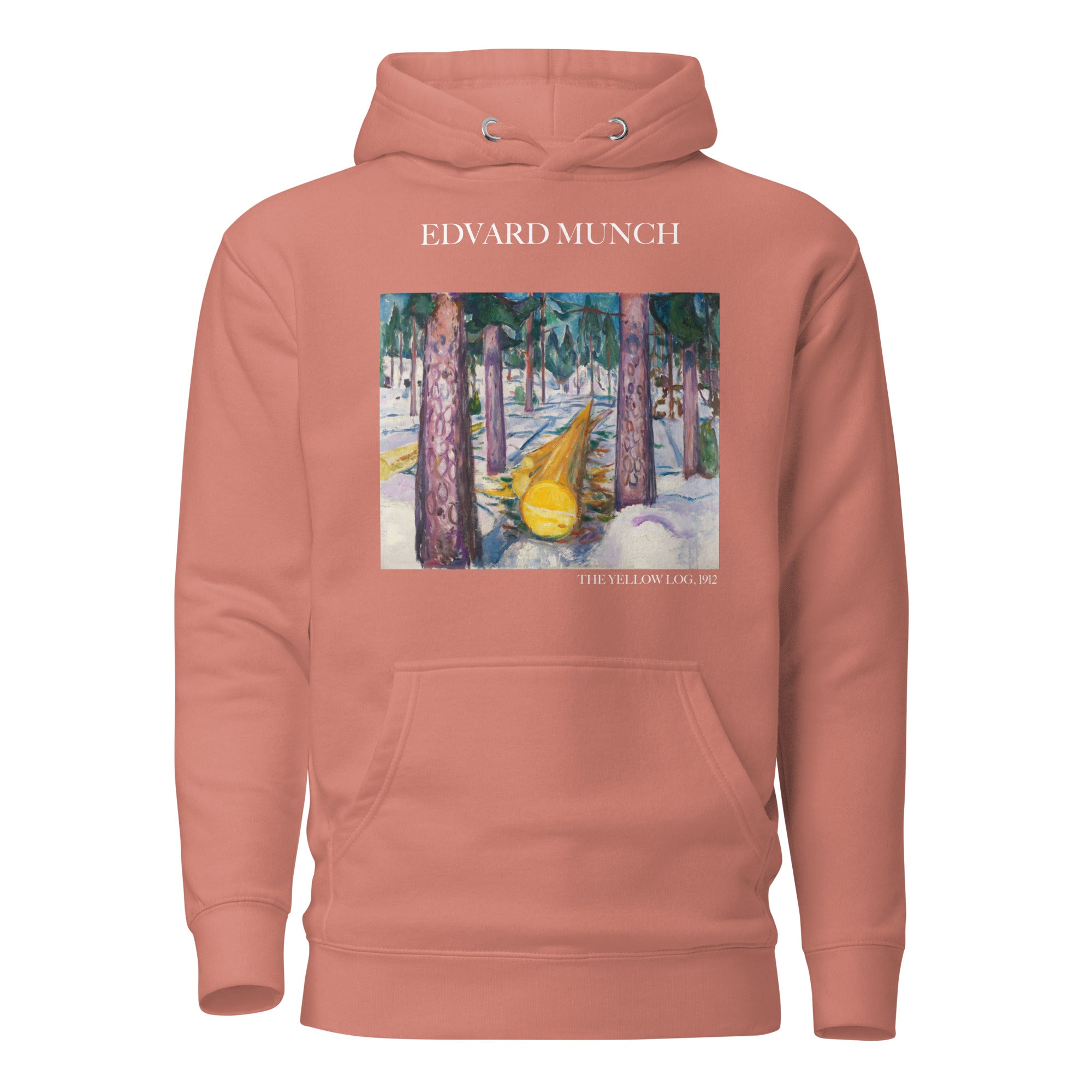 Edvard Munch „Der gelbe Baumstamm“ – Berühmtes Gemälde – Kapuzenpullover | Unisex Premium Kunst-Kapuzenpullover