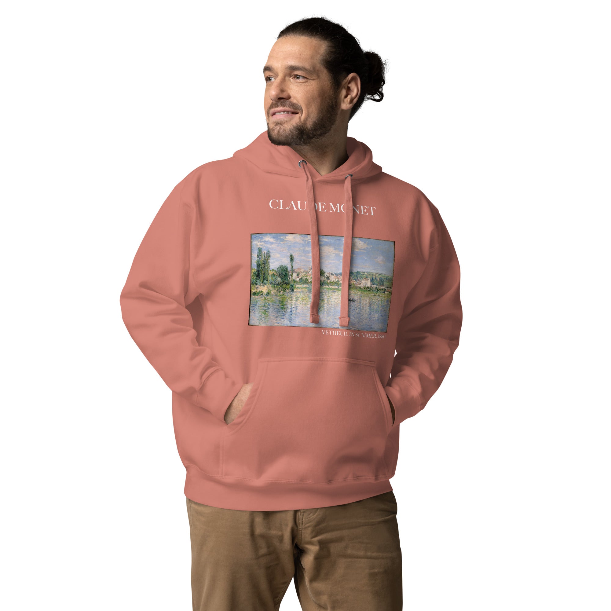 Claude Monet „Vetheuil im Sommer“ Berühmtes Gemälde Hoodie | Unisex Premium Kunst Hoodie