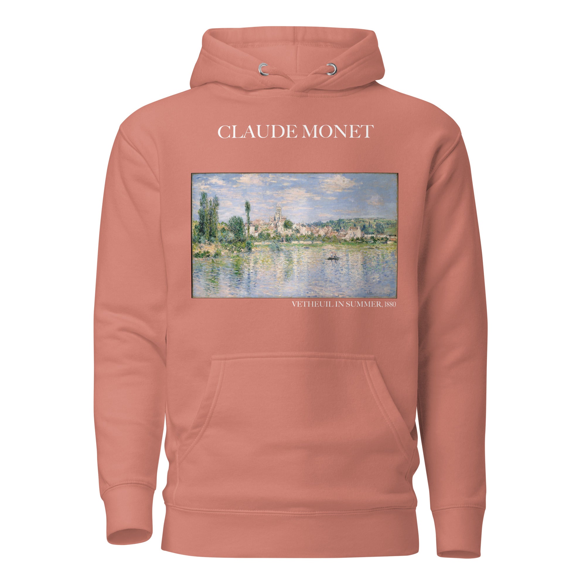 Claude Monet „Vetheuil im Sommer“ Berühmtes Gemälde Hoodie | Unisex Premium Kunst Hoodie