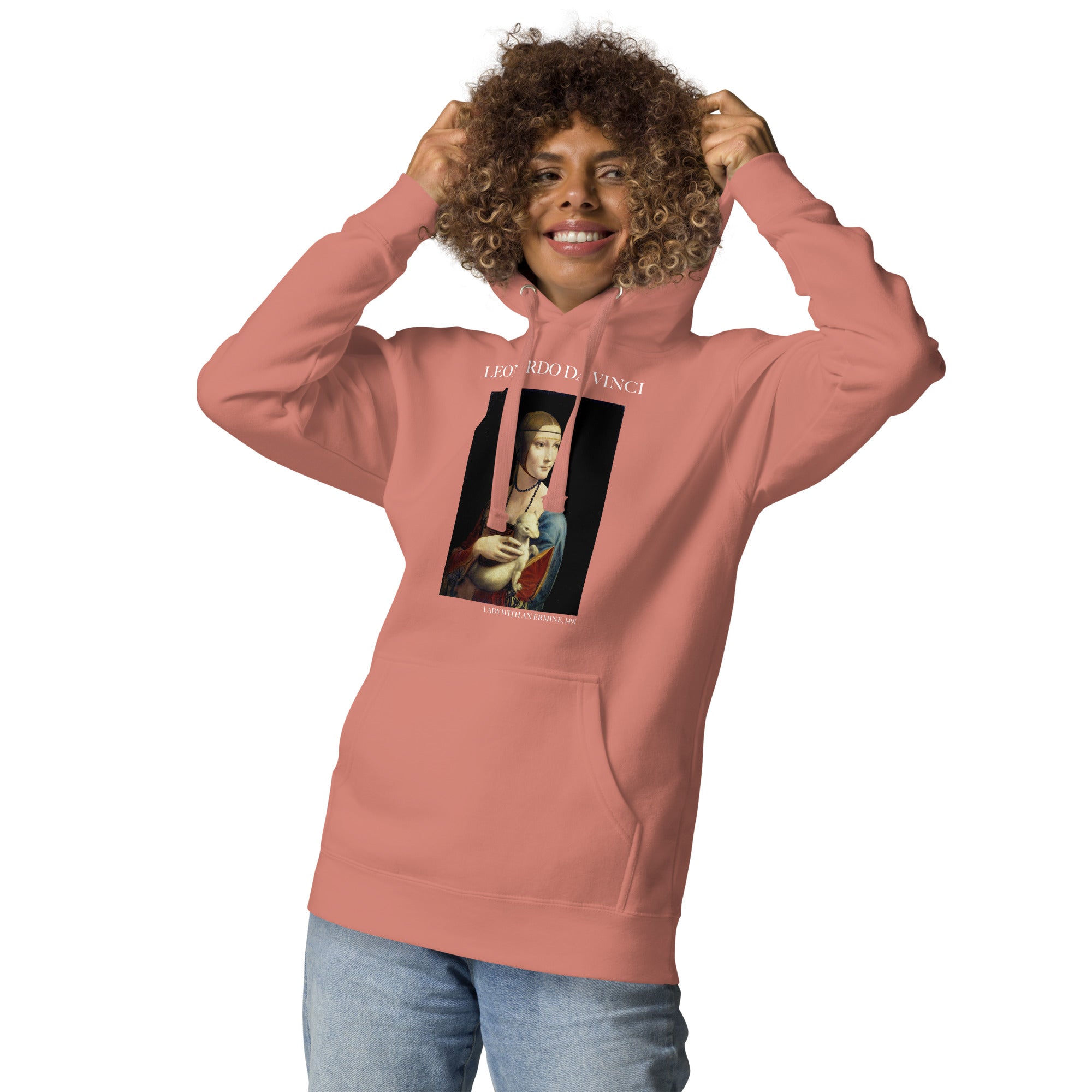 Leonardo da Vinci 'Lady with an Ermine' Famous Painting Hoodie | Unisex Premium Art Hoodie