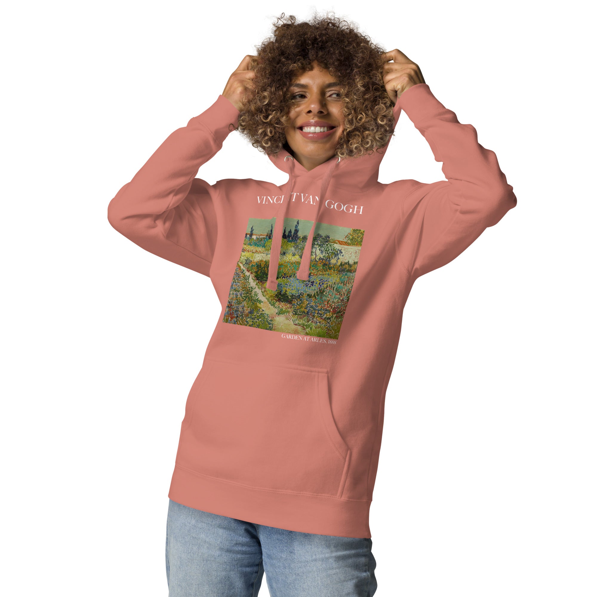 Kapuzenpullover mit berühmtem Gemälde „Garten in Arles“ von Vincent van Gogh | Unisex-Kapuzenpullover mit Premium-Kunstmotiv