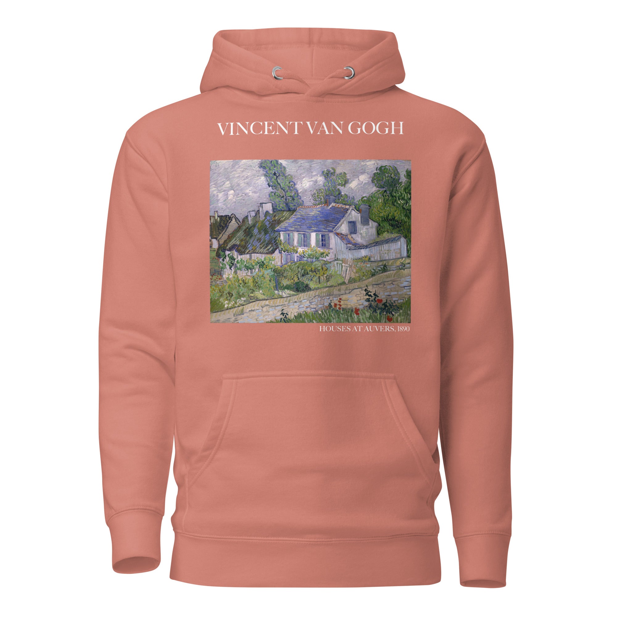 Kapuzenpullover mit berühmtem Gemälde „Häuser bei Auvers“ von Vincent van Gogh | Unisex-Kapuzenpullover mit Premium-Kunstmotiv