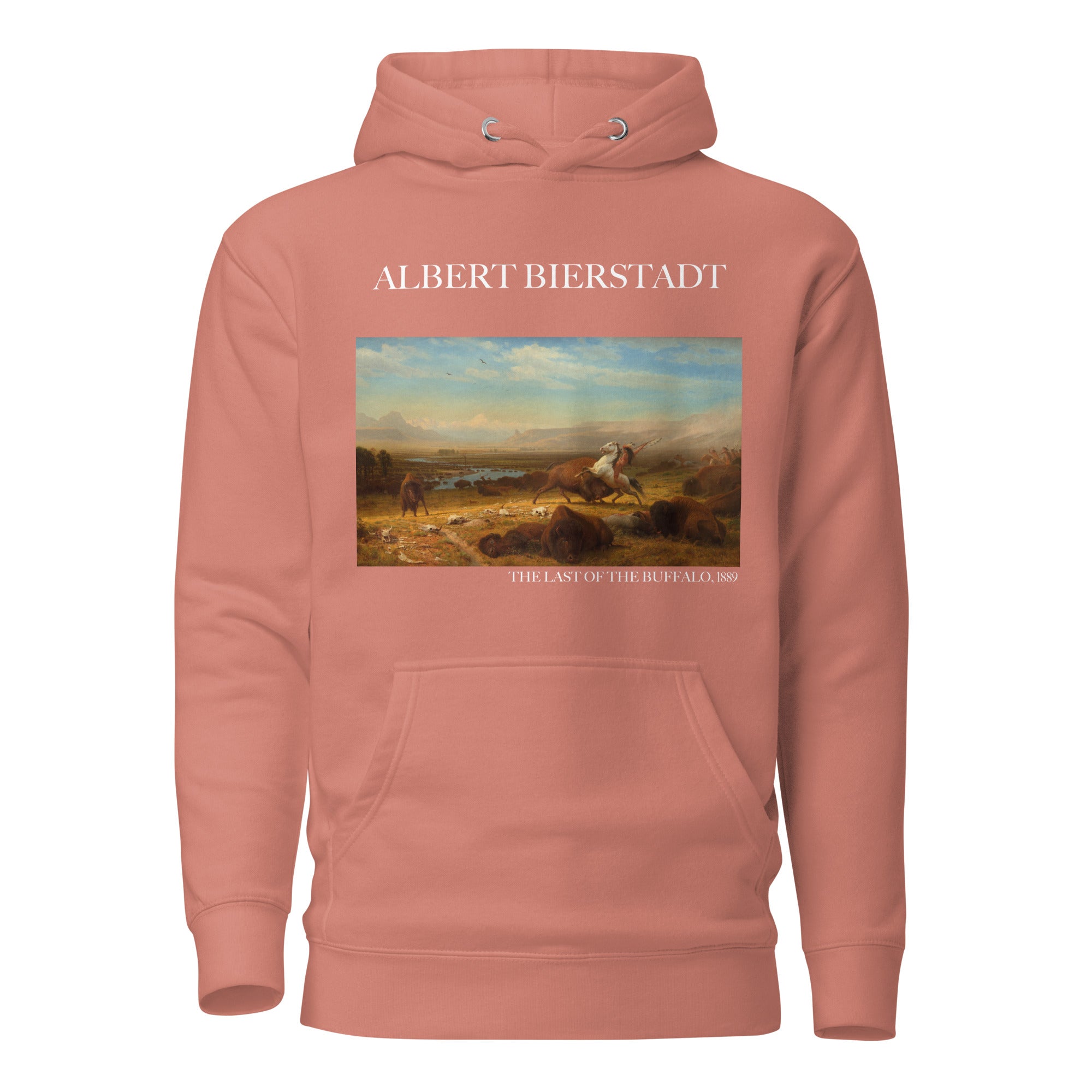Albert Bierstadt 'The Last of the Buffalo' Famous Painting Hoodie | Unisex Premium Art Hoodie