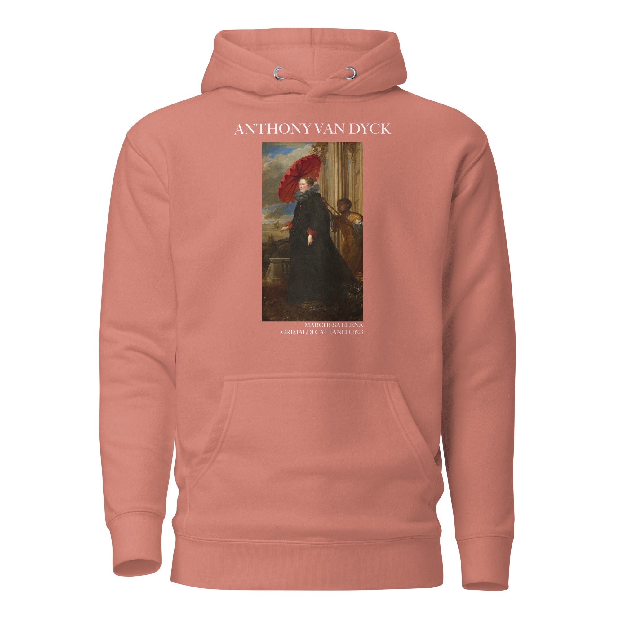 Kapuzenpullover mit berühmtem Gemälde „Marchesa Elena Grimaldi Cattaneo“ von Sir Anthony van Dyck | Unisex-Kapuzenpullover mit Premium-Kunstmotiv