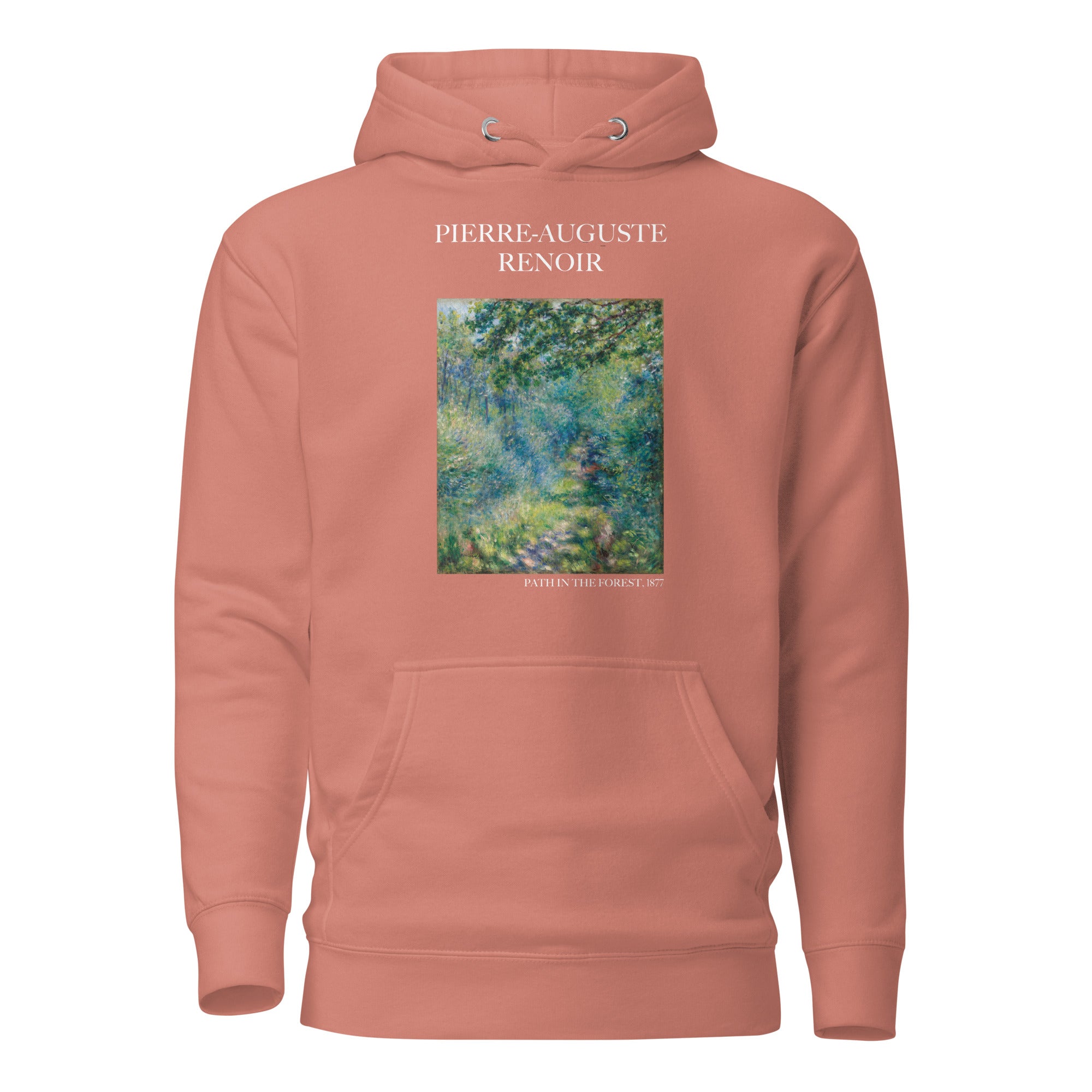 Kapuzenpullover mit berühmtem Gemälde „Pfad im Wald“ von Pierre-Auguste Renoir | Unisex-Kapuzenpullover mit Premium-Kunstmotiv