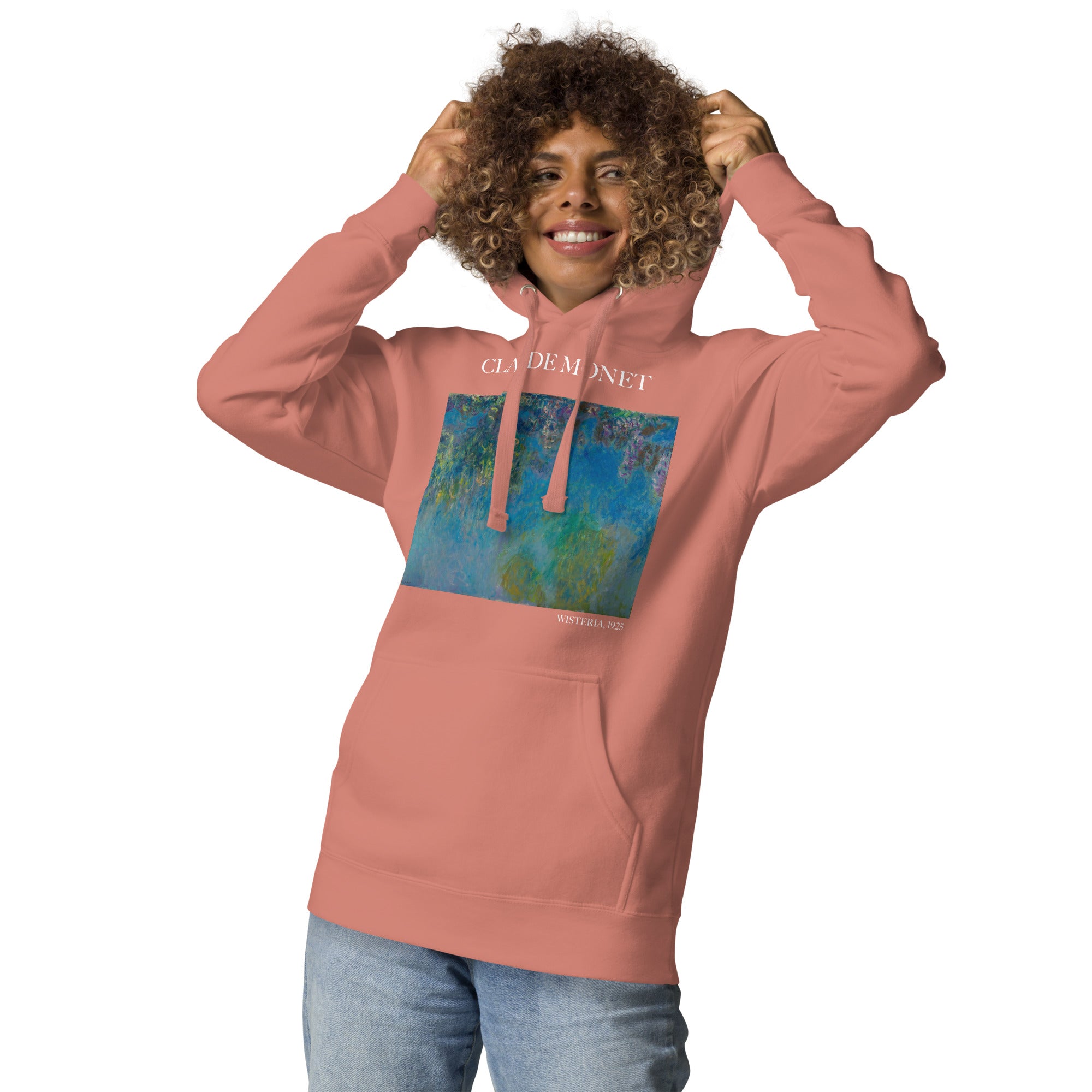 Claude Monet 'Wisteria' Berühmtes Gemälde Hoodie | Unisex Premium Kunst Hoodie