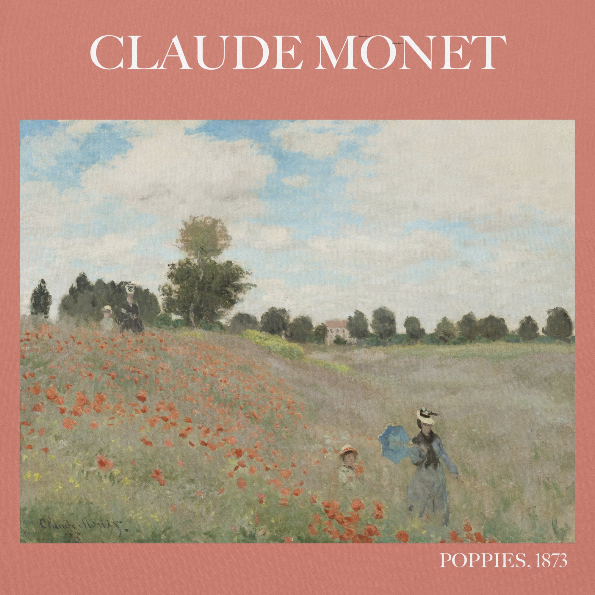 Claude Monet „Mohnblumen“ Berühmtes Gemälde Hoodie | Unisex Premium Kunst Hoodie