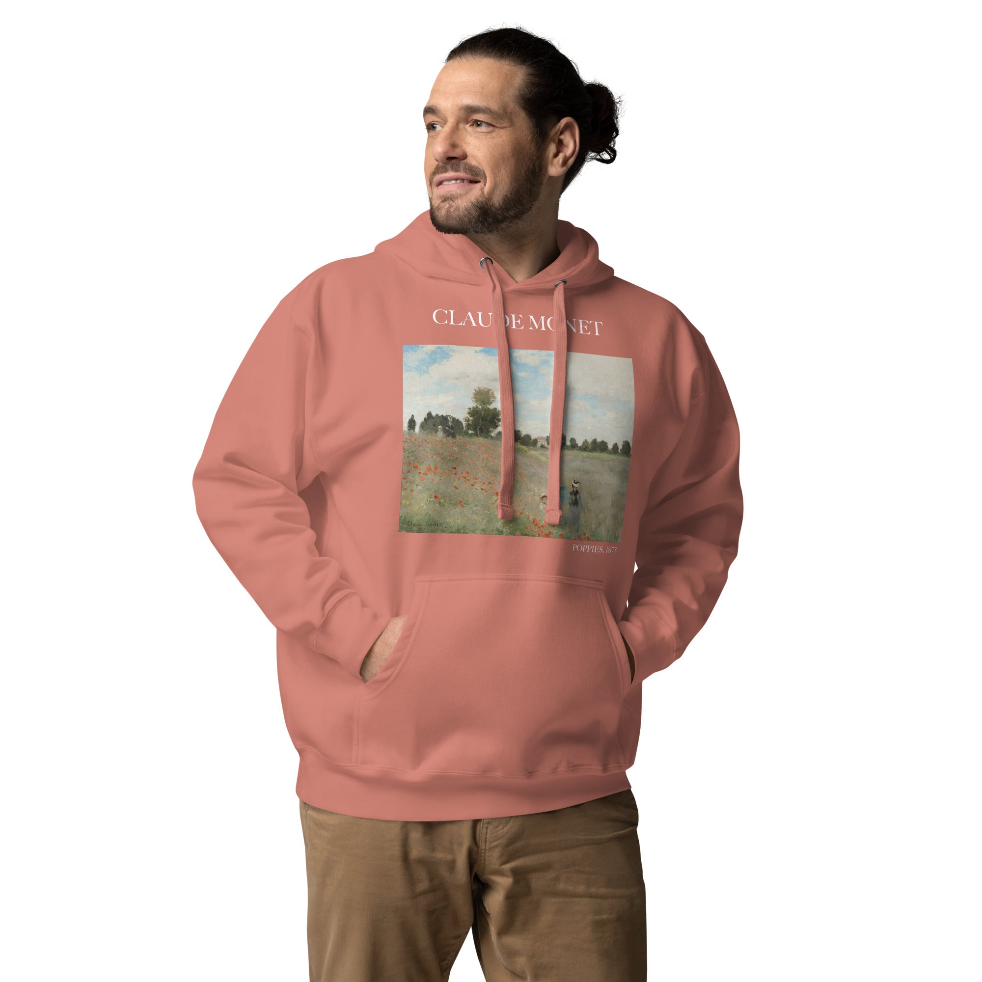 Claude Monet „Mohnblumen“ Berühmtes Gemälde Hoodie | Unisex Premium Kunst Hoodie