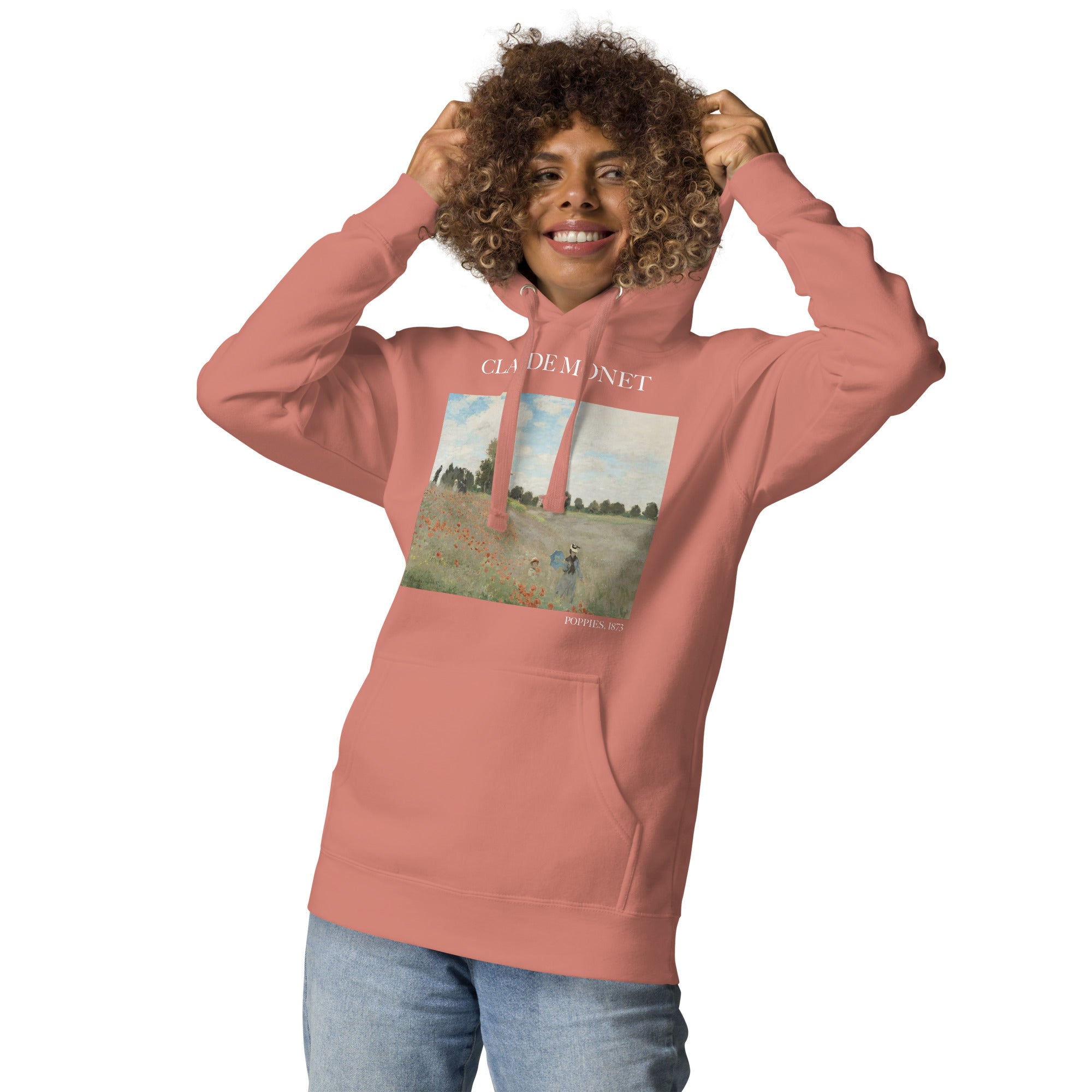 Claude Monet „Mohnblumen“ Berühmtes Gemälde Hoodie | Unisex Premium Kunst Hoodie