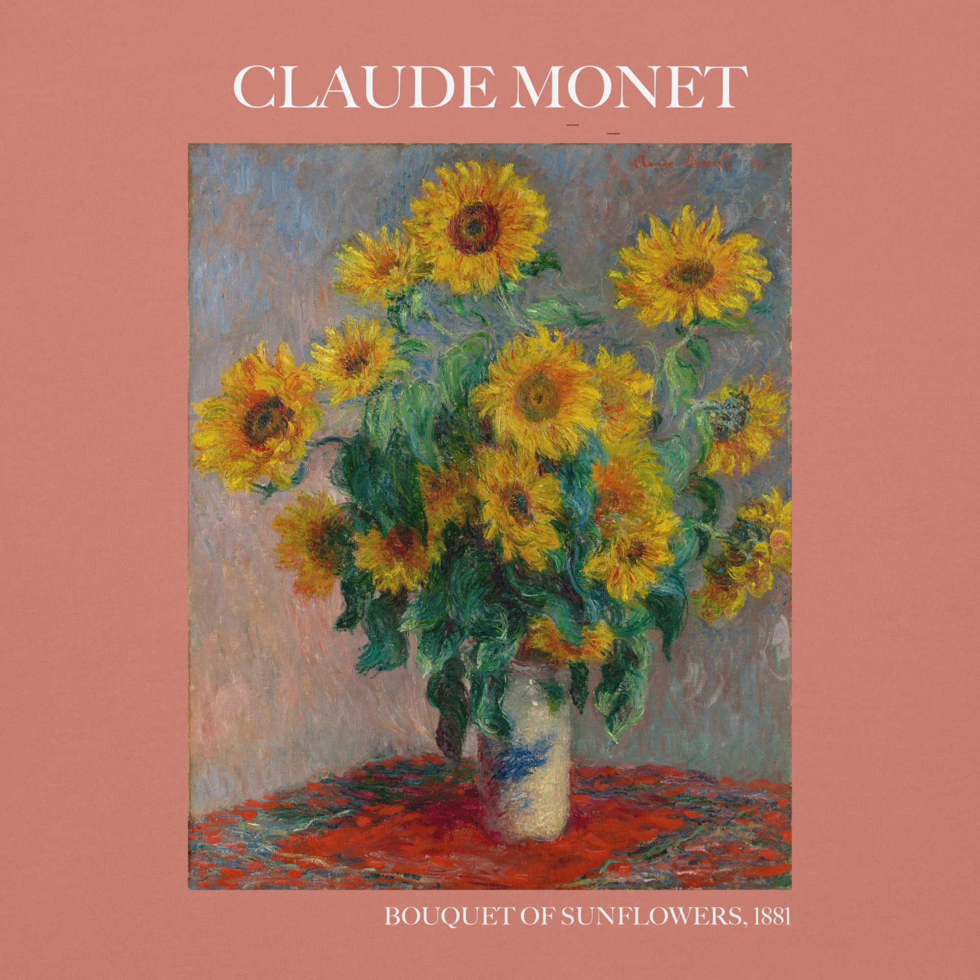 Claude Monet 'Bouquet of Sunflowers' Famous Painting Hoodie | Unisex Premium Art Hoodie