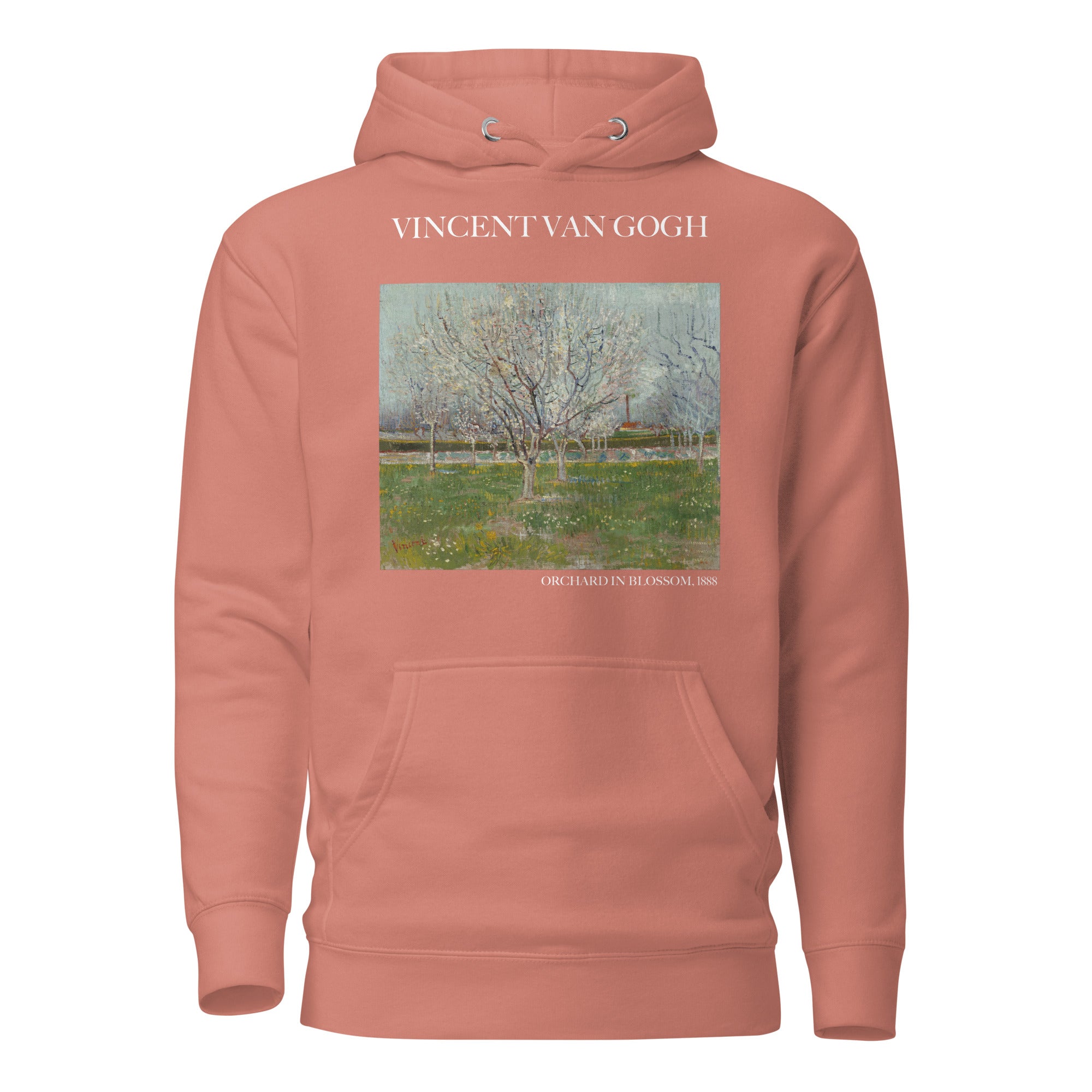 Kapuzenpullover mit berühmtem Gemälde „Obstgarten in Blüte“ von Vincent van Gogh | Unisex-Kapuzenpullover mit Premium-Kunstmotiv