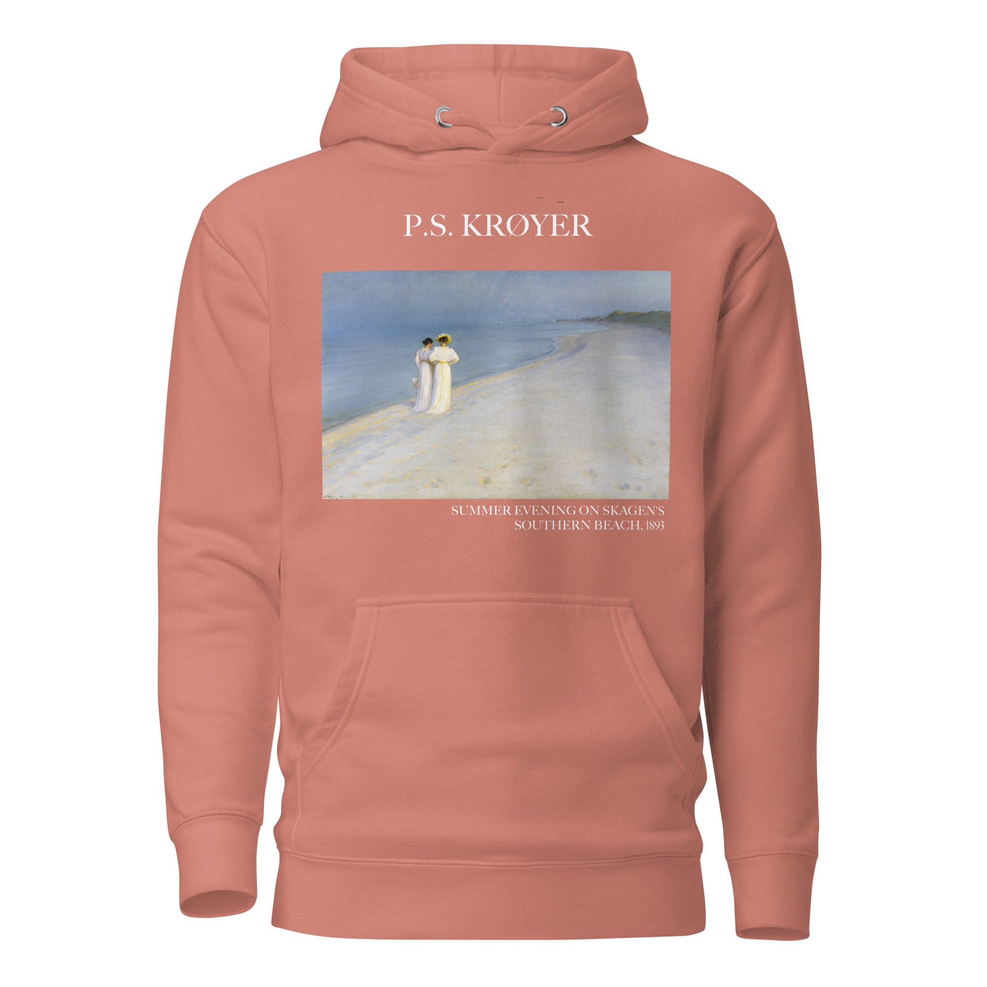 PS Krøyer „Sommerabend am Südstrand von Skagen“ – Kapuzenpullover mit berühmtem Gemälde | Unisex-Premium-Kunst-Kapuzenpullover