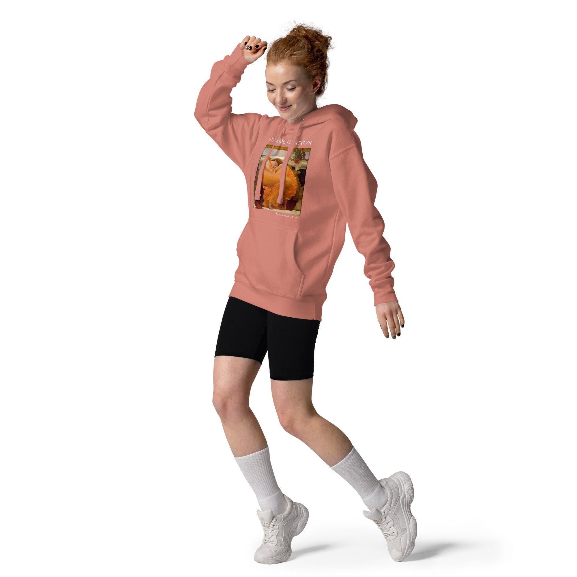 Kapuzenpullover mit berühmtem Gemälde „Flaming June“ von Frederic Leighton | Unisex-Kapuzenpullover mit Premium-Kunstmotiv