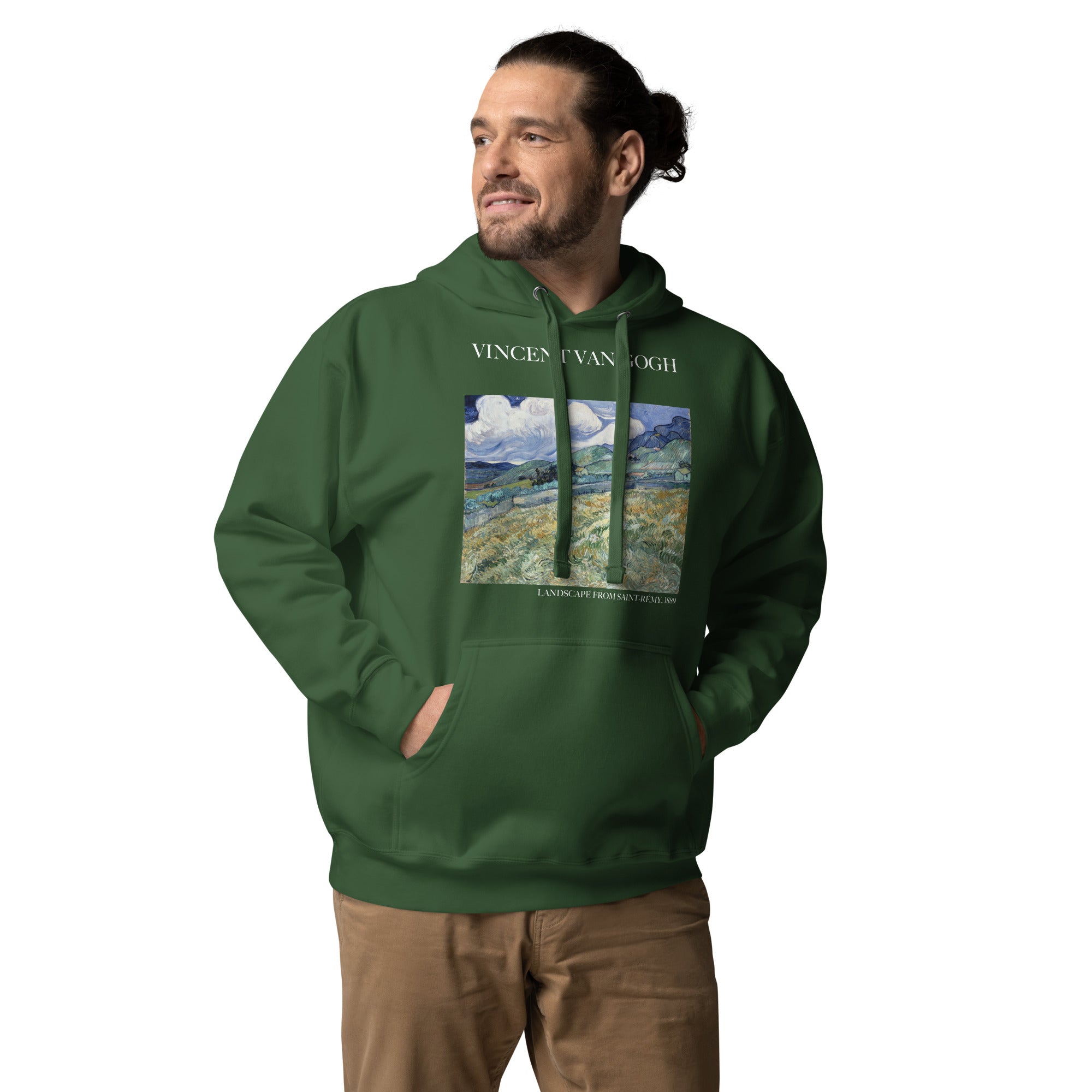 Vincent van Gogh 'Landscape from Saint-Rémy' Famous Painting Hoodie | Unisex Premium Art Hoodie