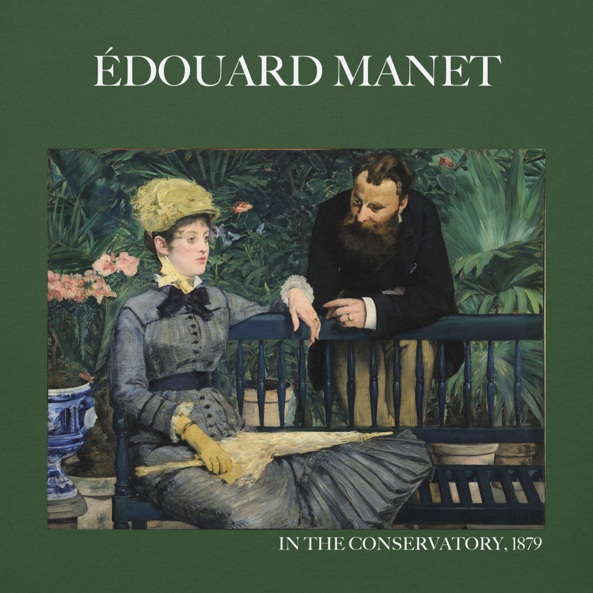 Édouard Manet „Im Wintergarten“ – Berühmtes Gemälde – Kapuzenpullover | Unisex Premium Kunst-Kapuzenpullover