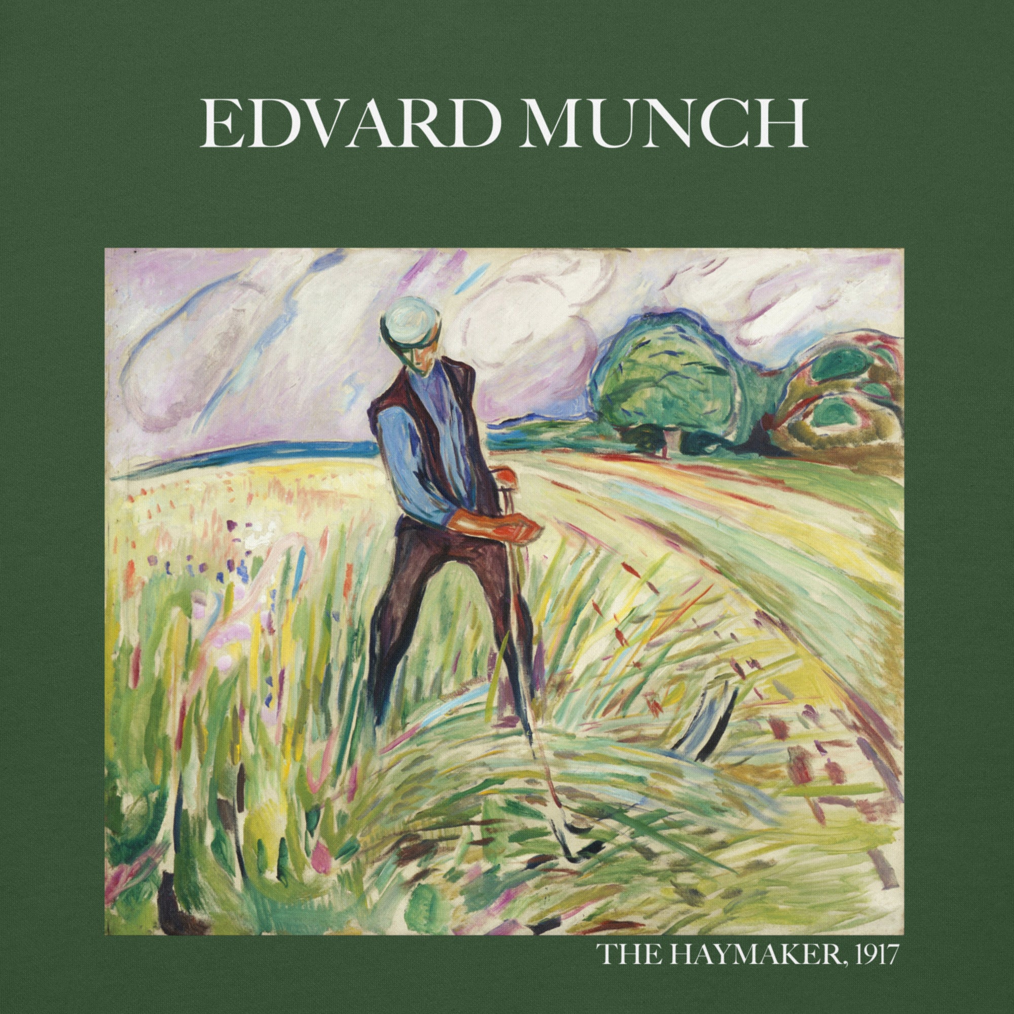 Edvard Munch 'The Haymaker' Famous Painting Hoodie | Unisex Premium Art Hoodie