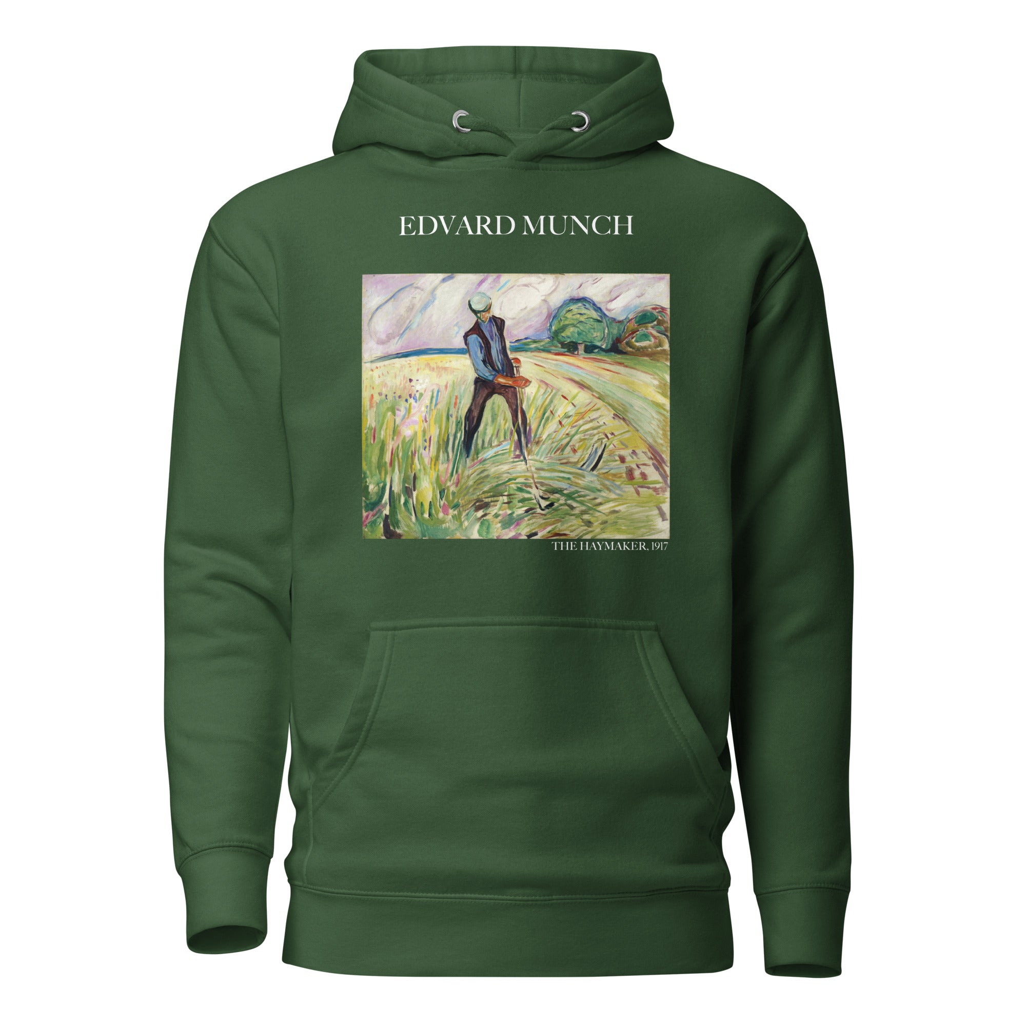 Edvard Munch „Der Heumacher“ – Berühmtes Gemälde – Kapuzenpullover | Unisex Premium Kunst-Kapuzenpullover