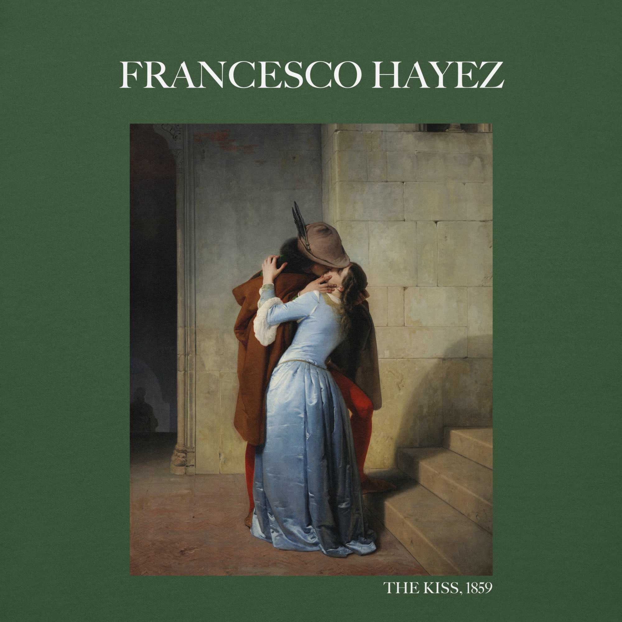 Francesco Hayez 'The Kiss' Famous Painting Hoodie | Unisex Premium Art Hoodie