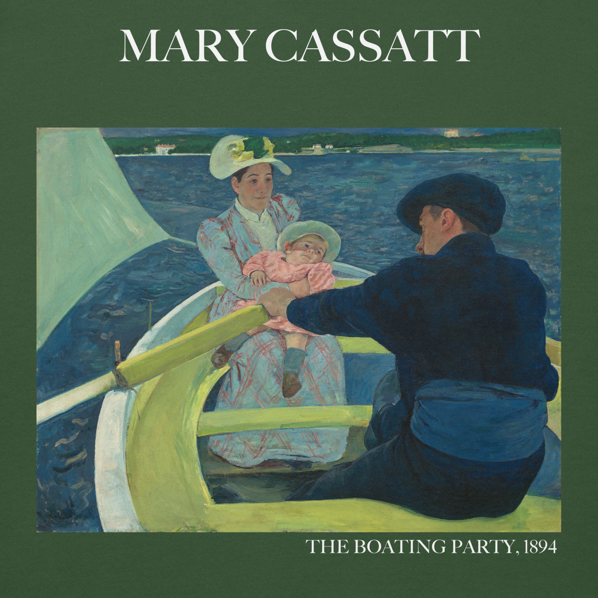 Kapuzenpullover mit berühmtem Gemälde „The Boating Party“ von Mary Cassatt | Unisex-Kapuzenpullover mit Premium-Kunstmotiv
