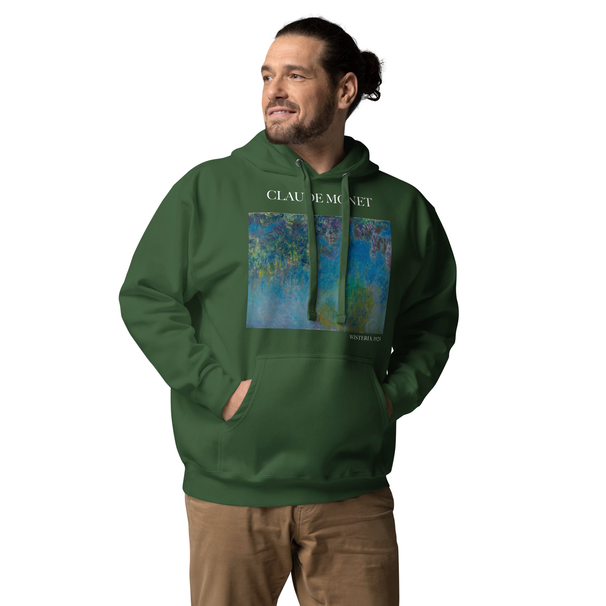 Claude Monet 'Wisteria' Berühmtes Gemälde Hoodie | Unisex Premium Kunst Hoodie