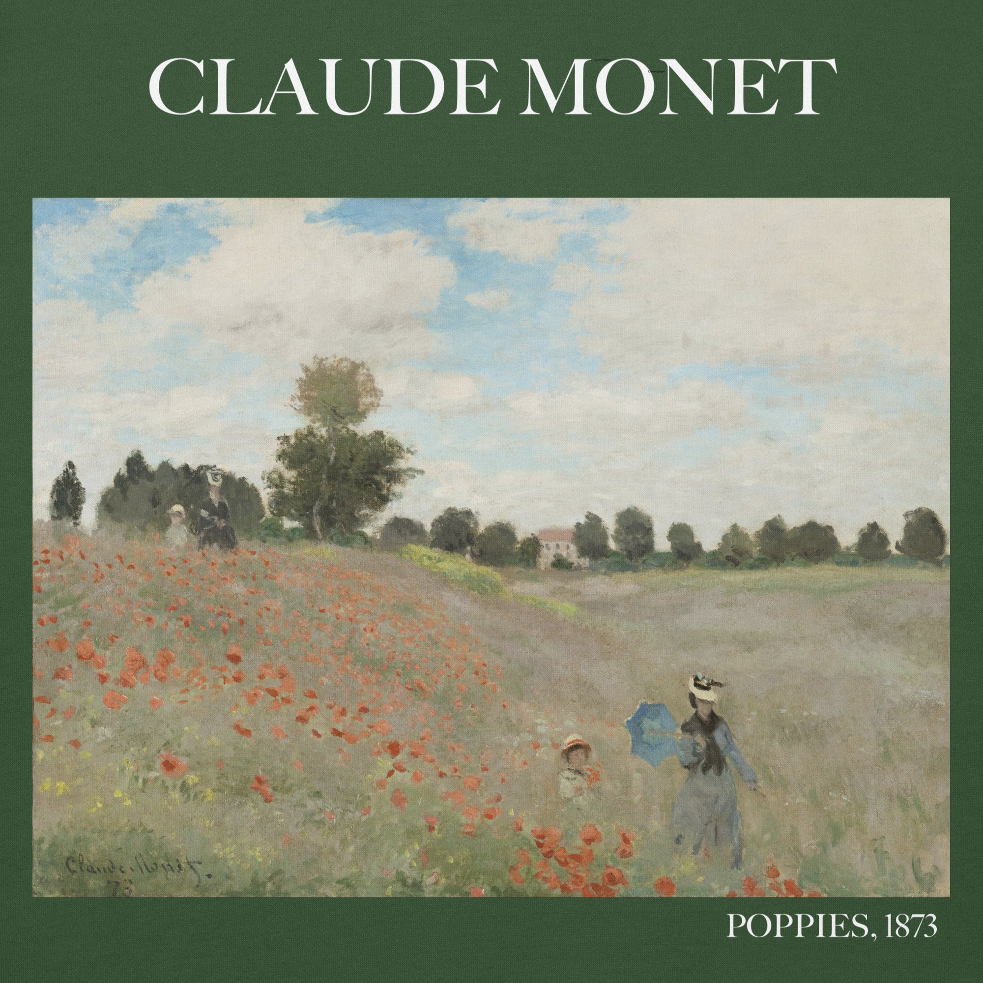 Claude Monet 'Poppies' Famous Painting Hoodie | Unisex Premium Art Hoodie
