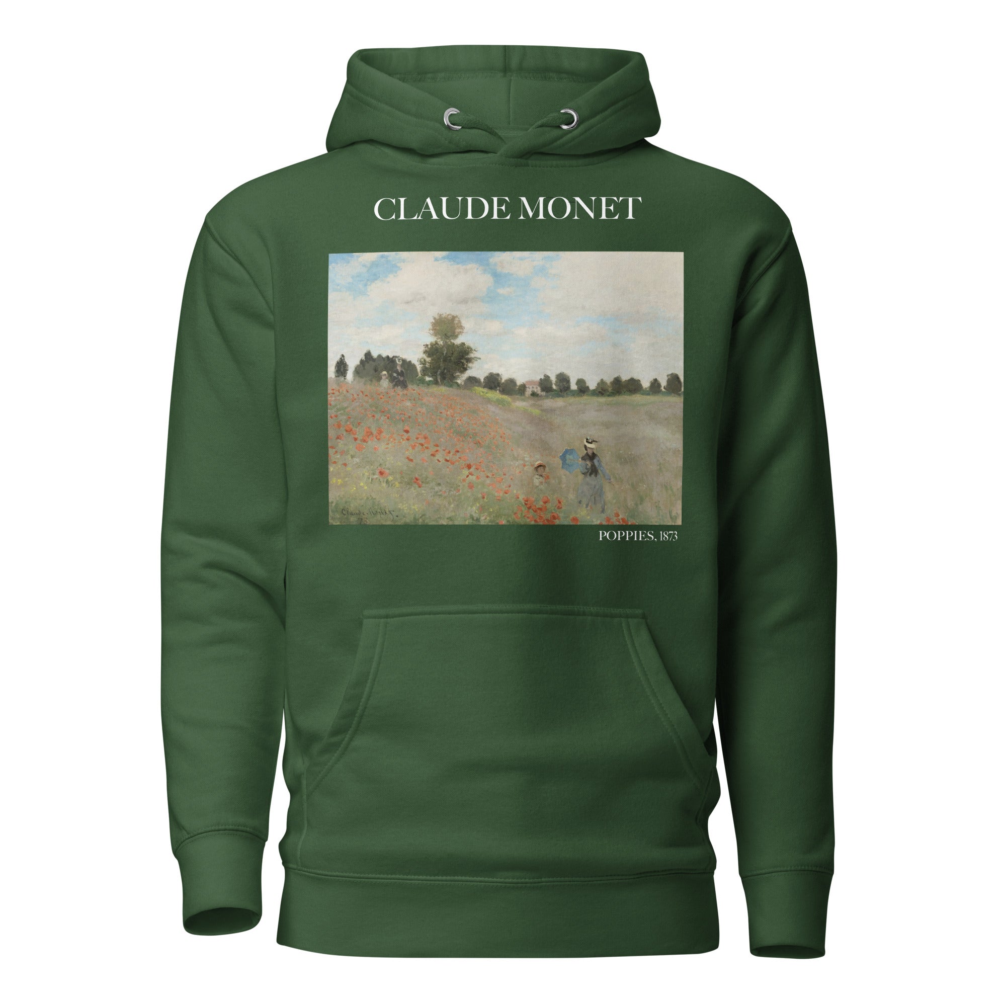 Claude Monet „Mohnblumen“ Berühmtes Gemälde Hoodie | Unisex Premium Kunst Hoodie