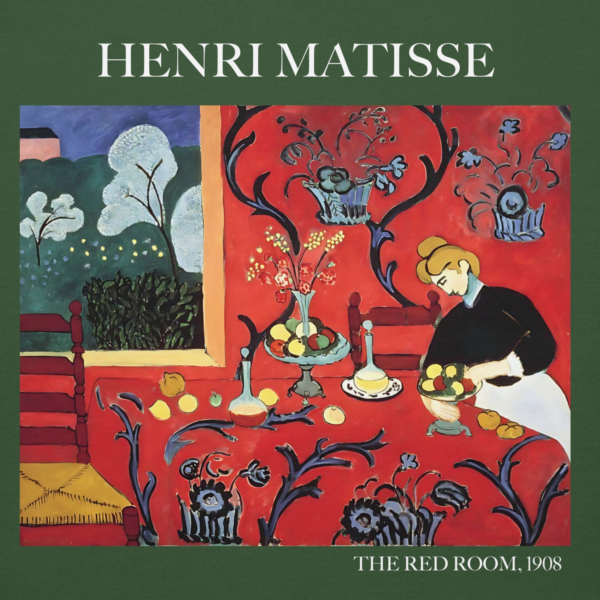 Henri Matisse 'The Red Room' Famous Painting Hoodie | Unisex Premium Art Hoodie