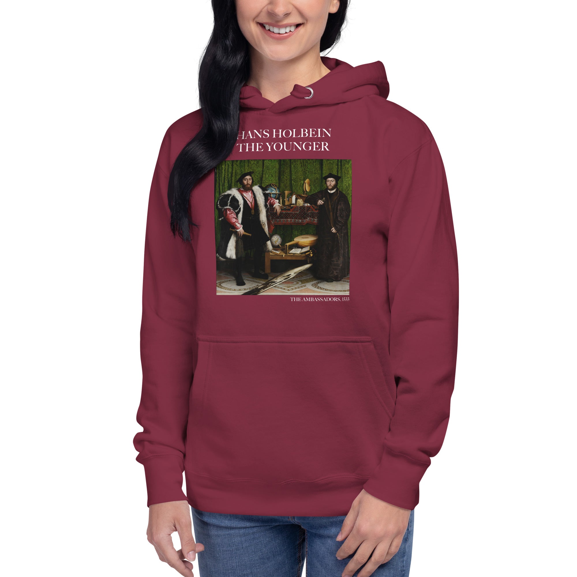 Hans Holbein the Younger 'The Ambassadors' Famous Painting Hoodie | Unisex Premium Art Hoodie